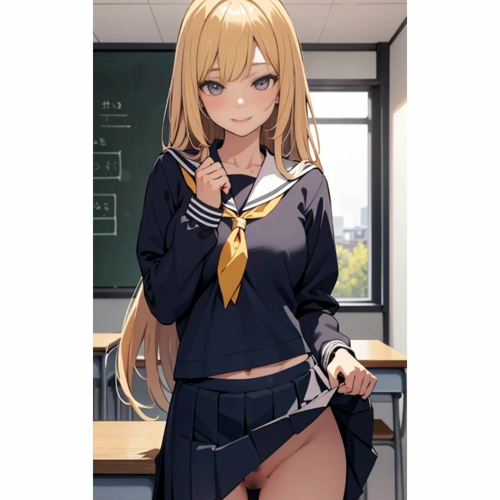 美少女のノーパンパンチラ サンプル2ページ目