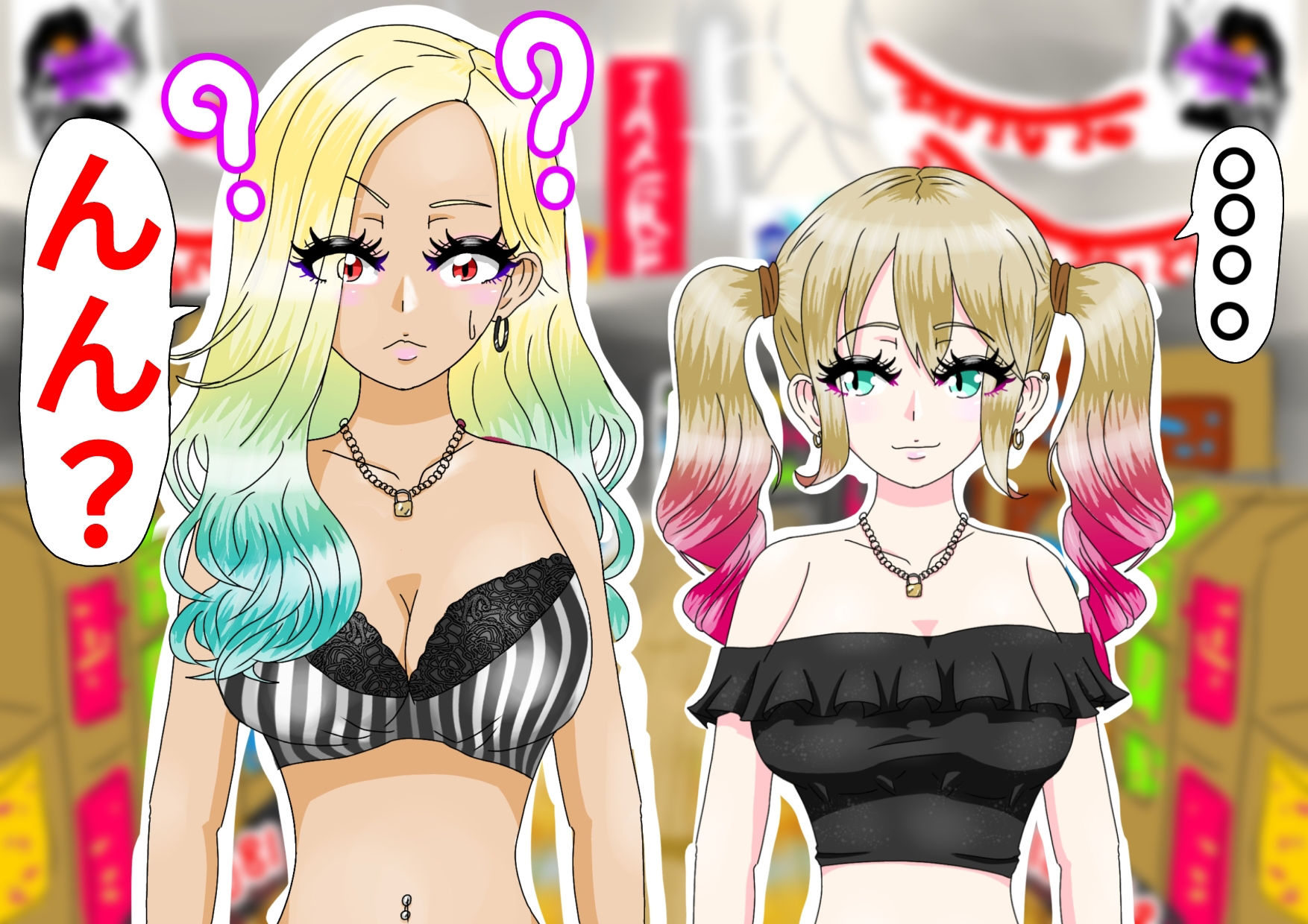 ギャル3人時間停止強●【レズ】 サンプル3ページ目