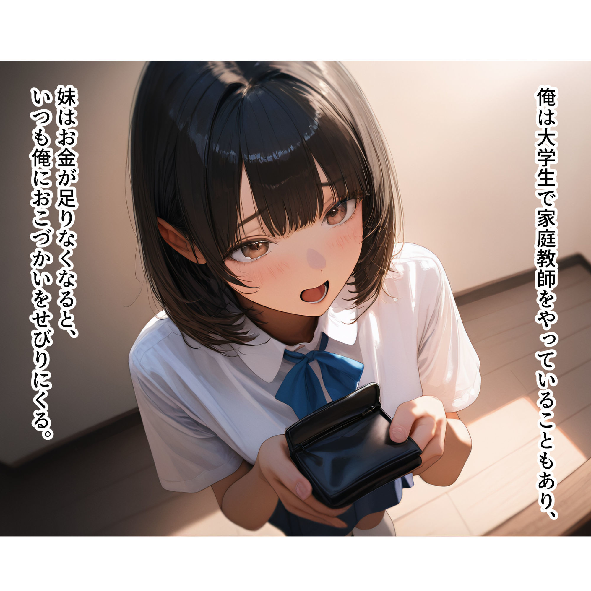 兄の性欲処理でお小遣いを稼ぐ妹 サンプル2ページ目