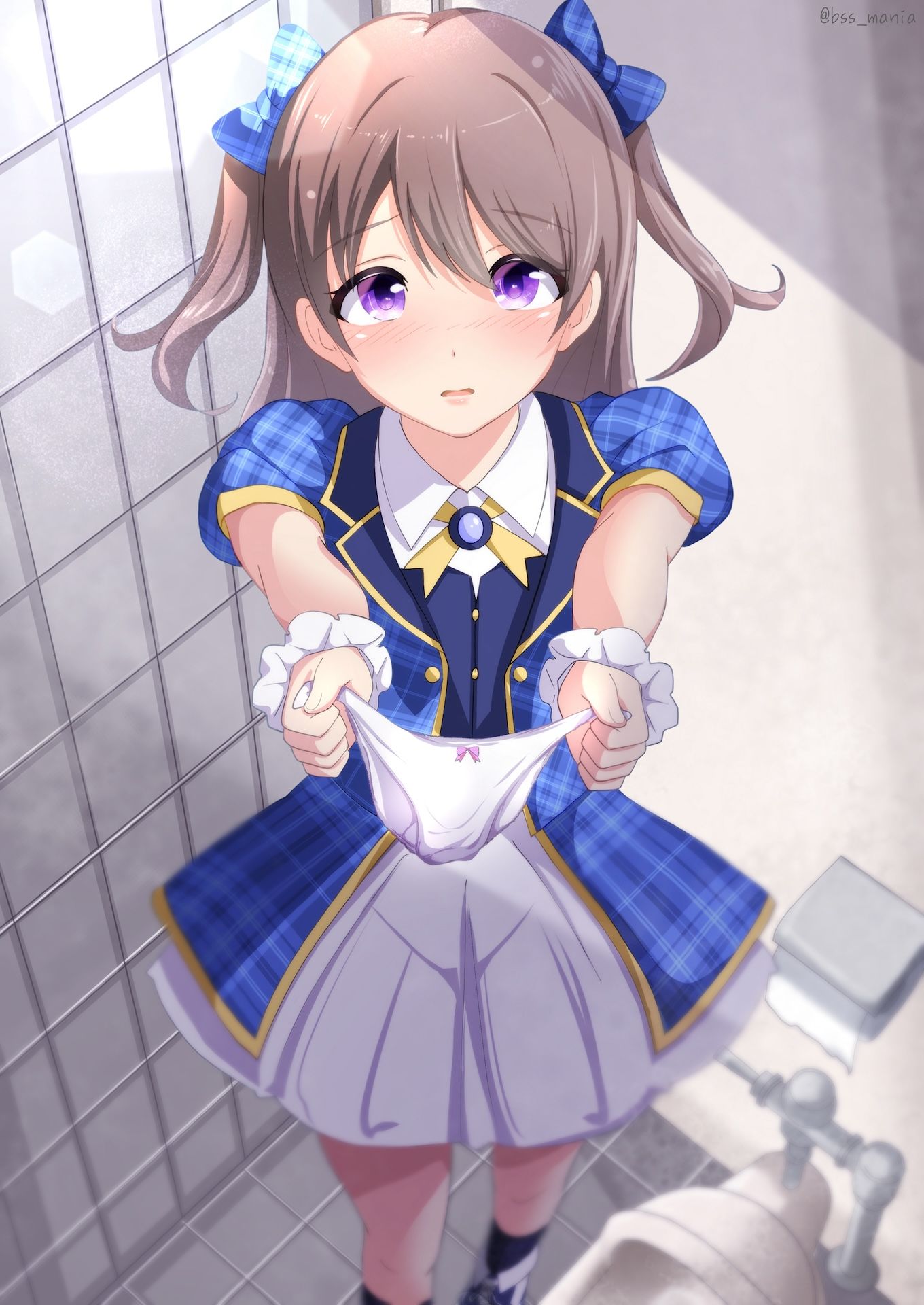 嫌がる女の子にパンツを渡してもらう サンプル2ページ目