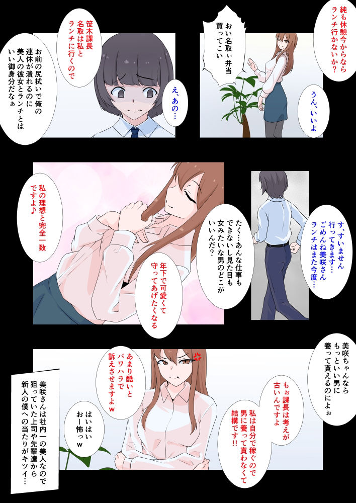 大嫌いな上司に出張先の相部屋でメス堕ちさせられた僕 サンプル3ページ目