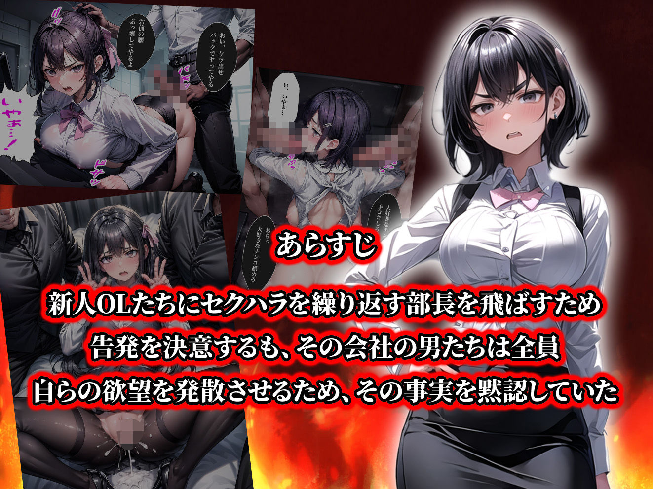 負けたら即中出しセックス セクハラを告発した結果、社員全員に●された5人のOLの話【セリフ付き】 サンプル2ページ目