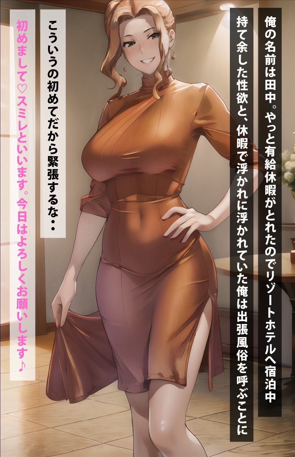 リゾートホテルで風俗呼んだら橘京香だった サンプル1ページ目