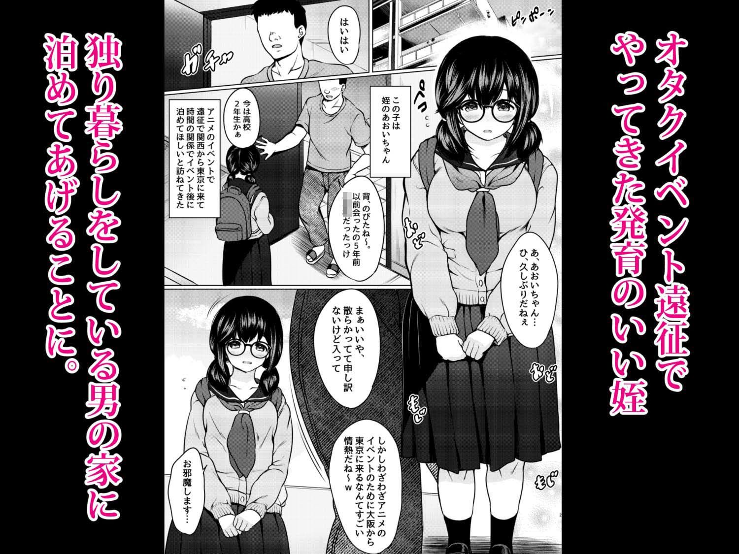 地味メガネ巨乳の姪が淫乱JKに成長して泊りに来たので媚薬を使って俺専用オナホにしたった話 サンプル1ページ目