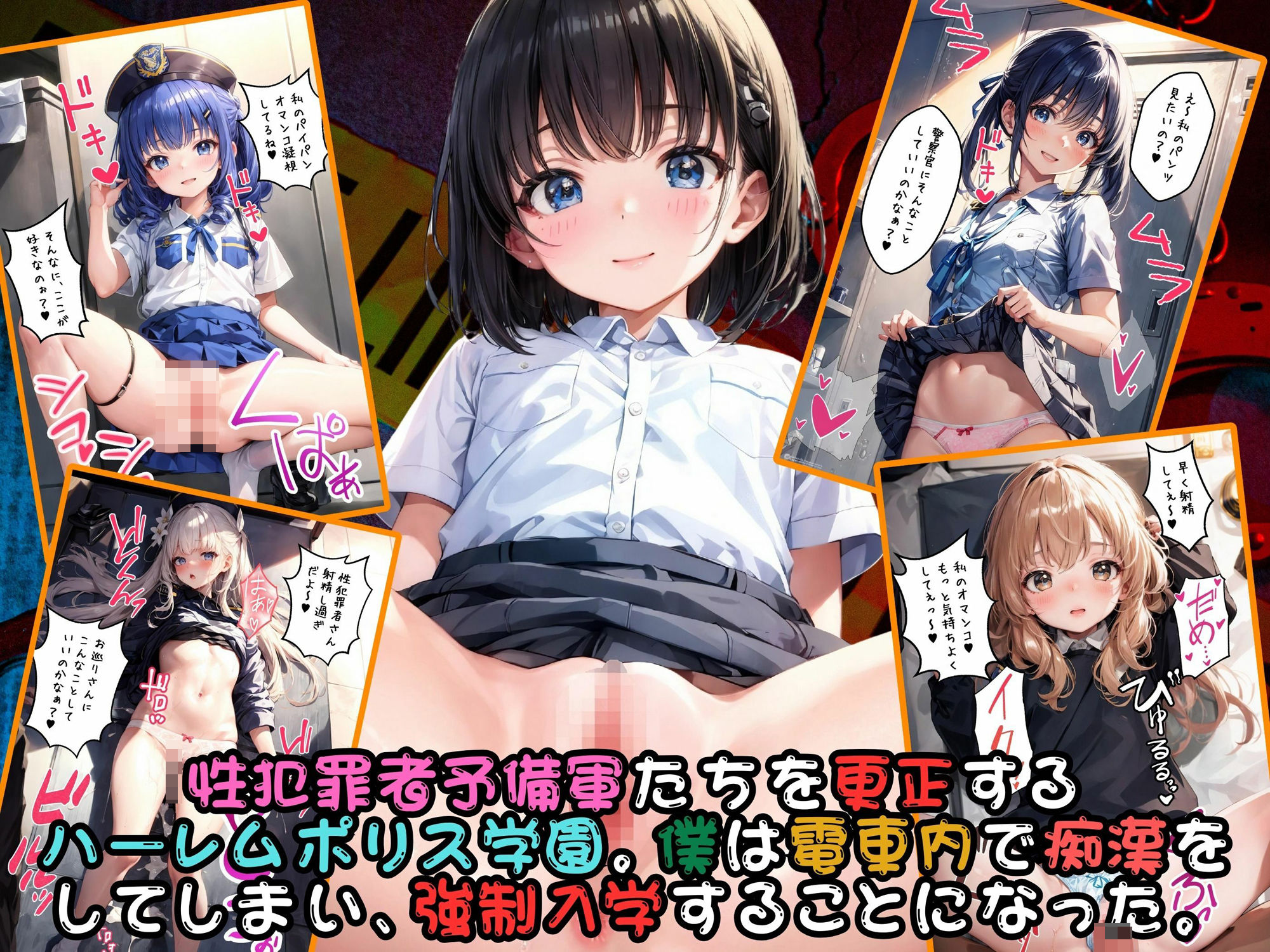 性犯罪者予備軍たちを更正！ハーレムポリス学園 サンプル1ページ目