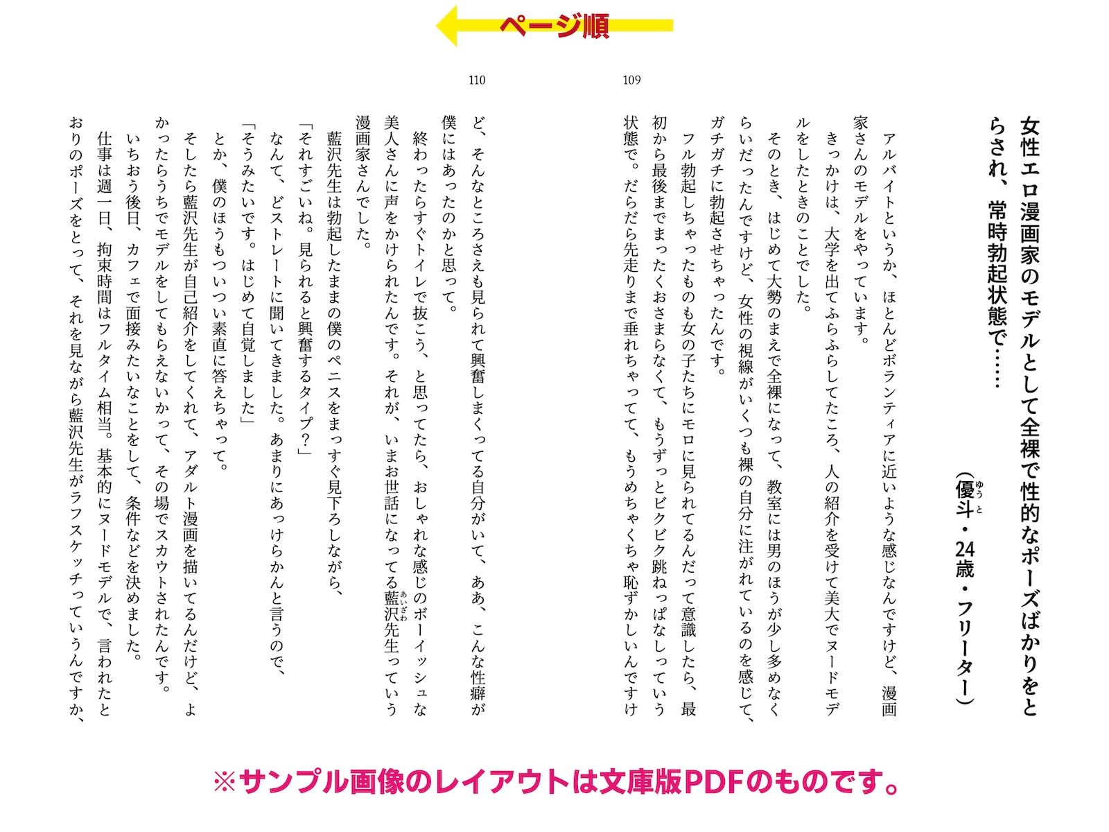 着衣女性×射精男性 勃起見せつけ体験集2 サンプル1ページ目