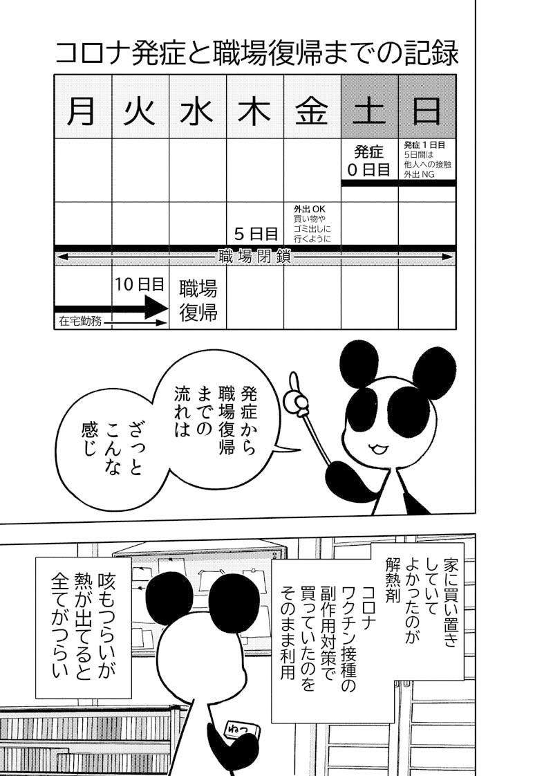 コロナウイルスと過ごす日常〜コロナになったよ記録〜 サンプル6ページ目
