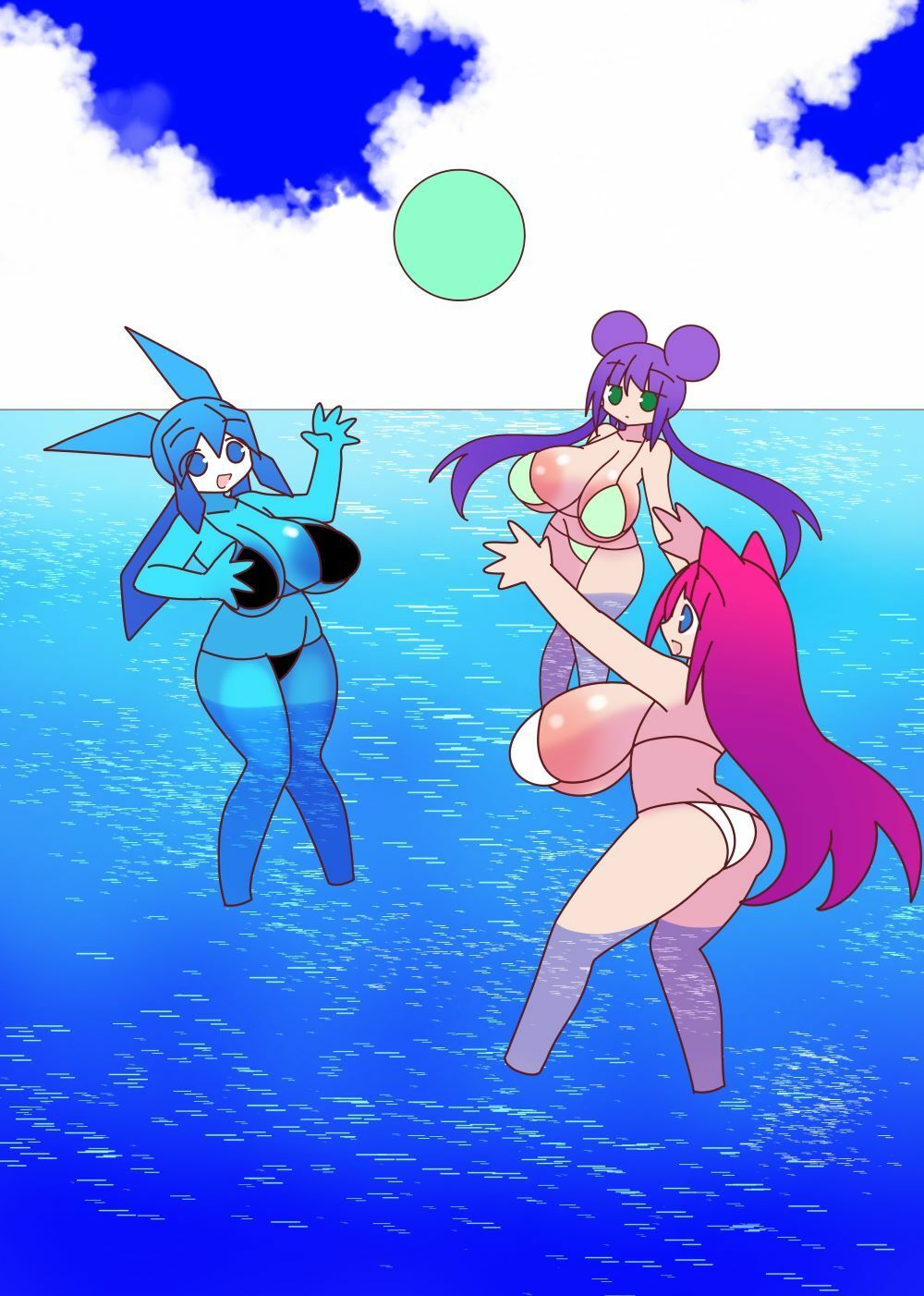 母乳猫娘PUSSYサマースペシャル母乳だ！SEXだ！！合体だ！！！ サンプル3ページ目