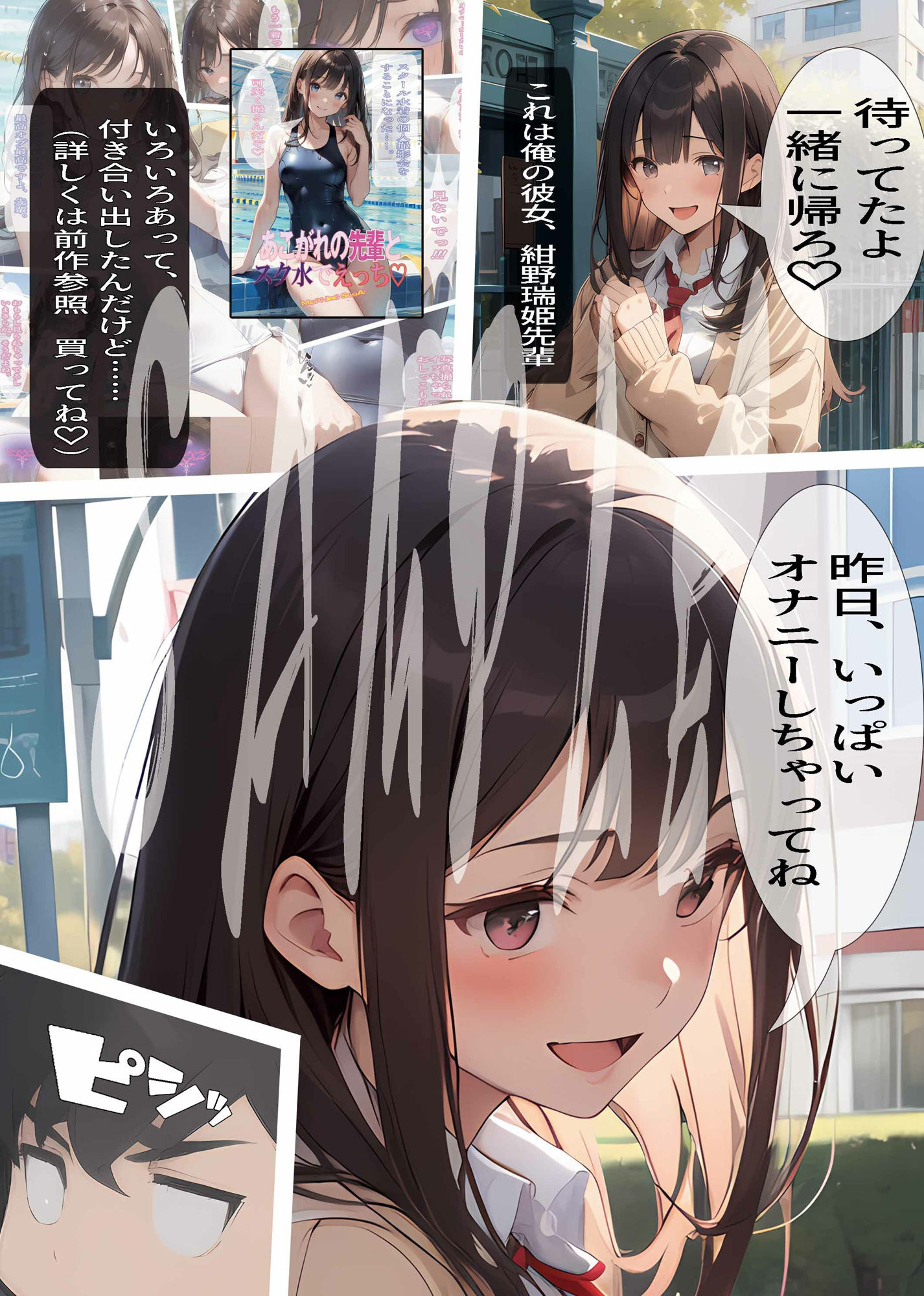 あこがれの先輩とメイド服でえっち サンプル5ページ目
