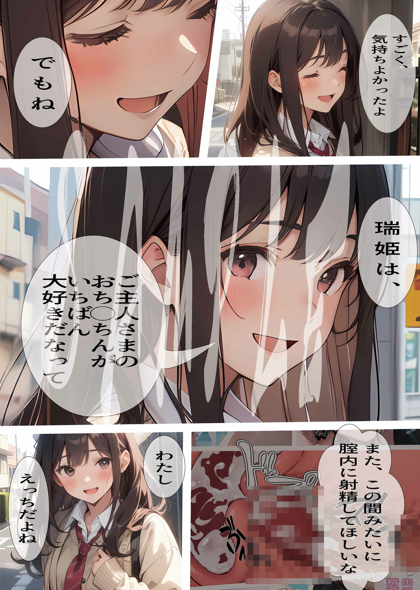 あこがれの先輩とメイド服でえっち サンプル7ページ目