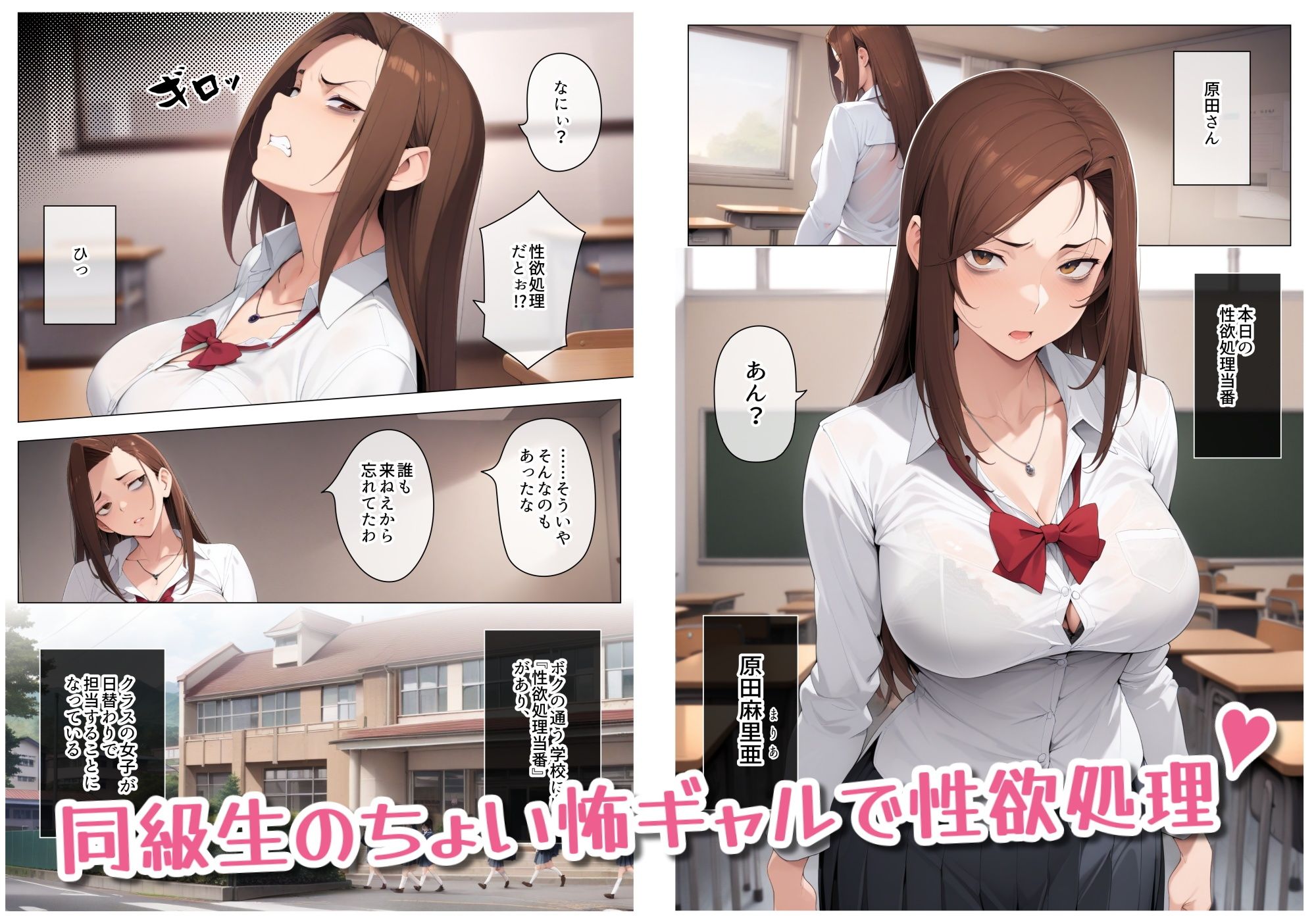 目つき悪いギャルで性欲処理 サンプル1ページ目