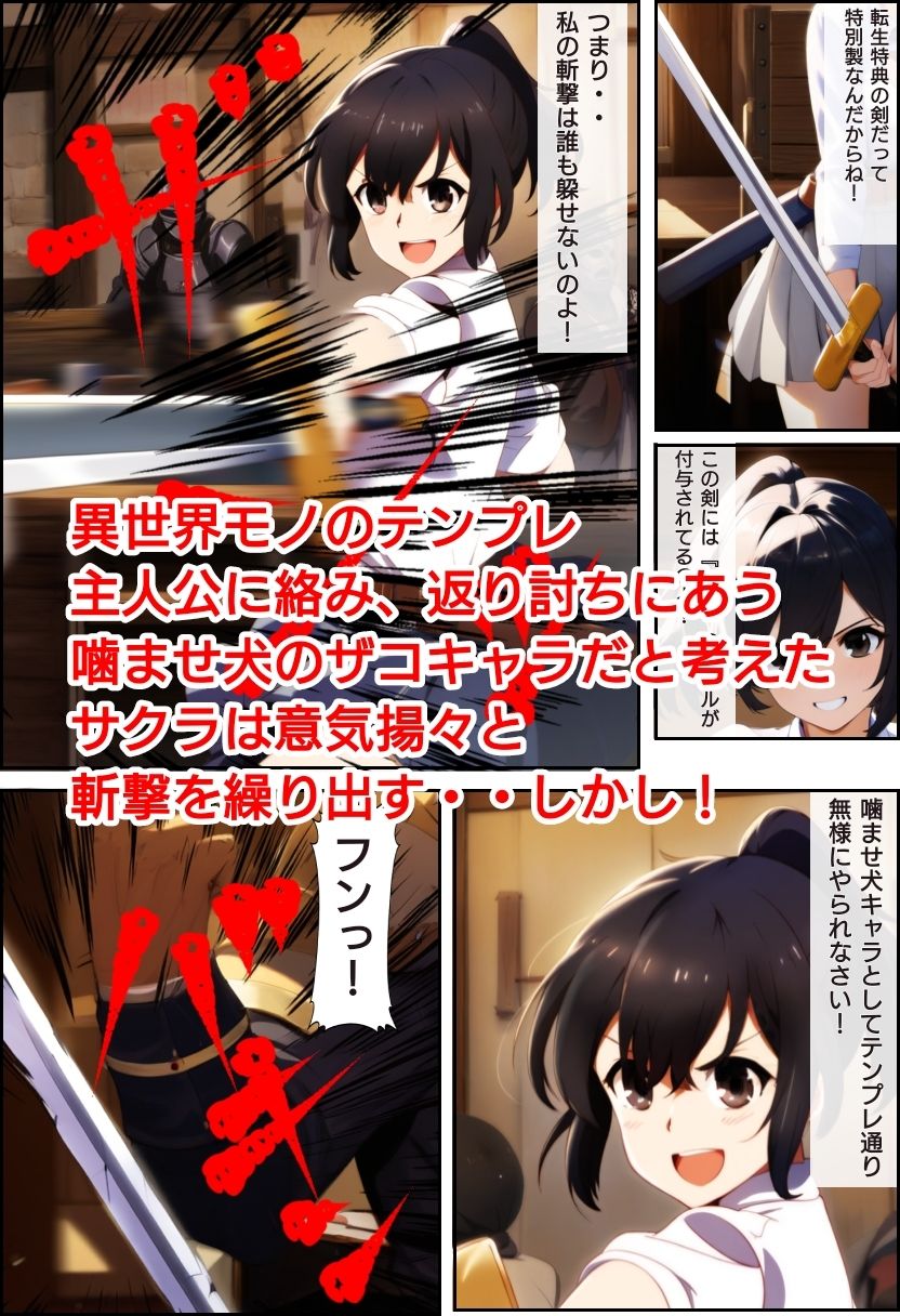 噛ませ犬キャラに屈服する異世界転生JK サンプル3ページ目