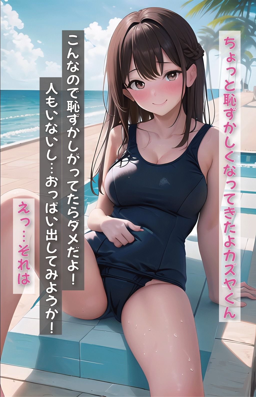 水原千鶴とスク水学校プレイ サンプル5ページ目