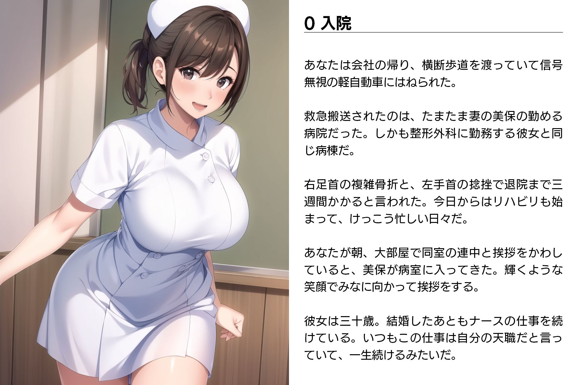 ネトラレ看護師妻・美保〜妻は病院のアイドルだった（性的な意味で）（CGノベル/NTR） サンプル4ページ目