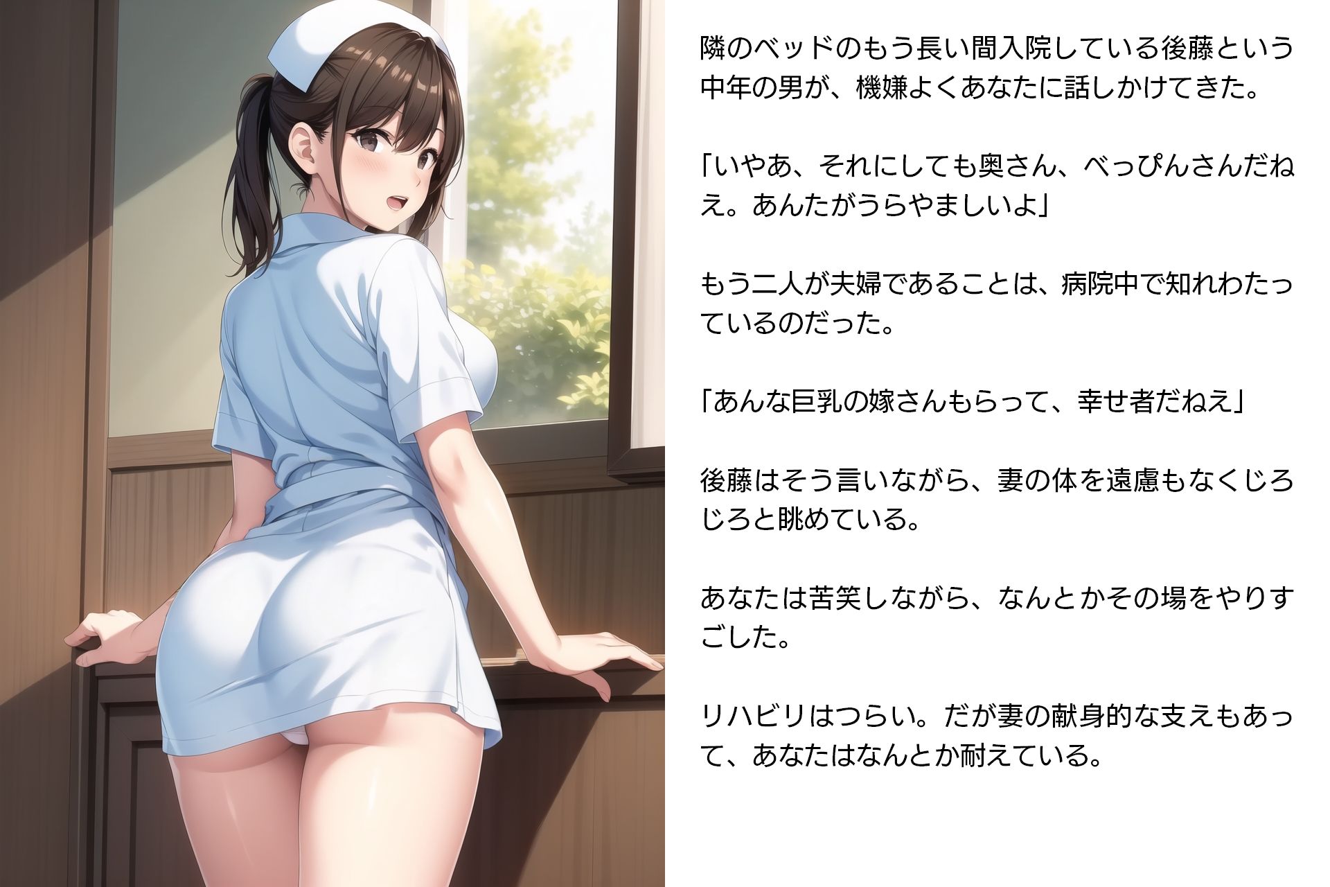ネトラレ看護師妻・美保〜妻は病院のアイドルだった（性的な意味で）（CGノベル/NTR） サンプル5ページ目