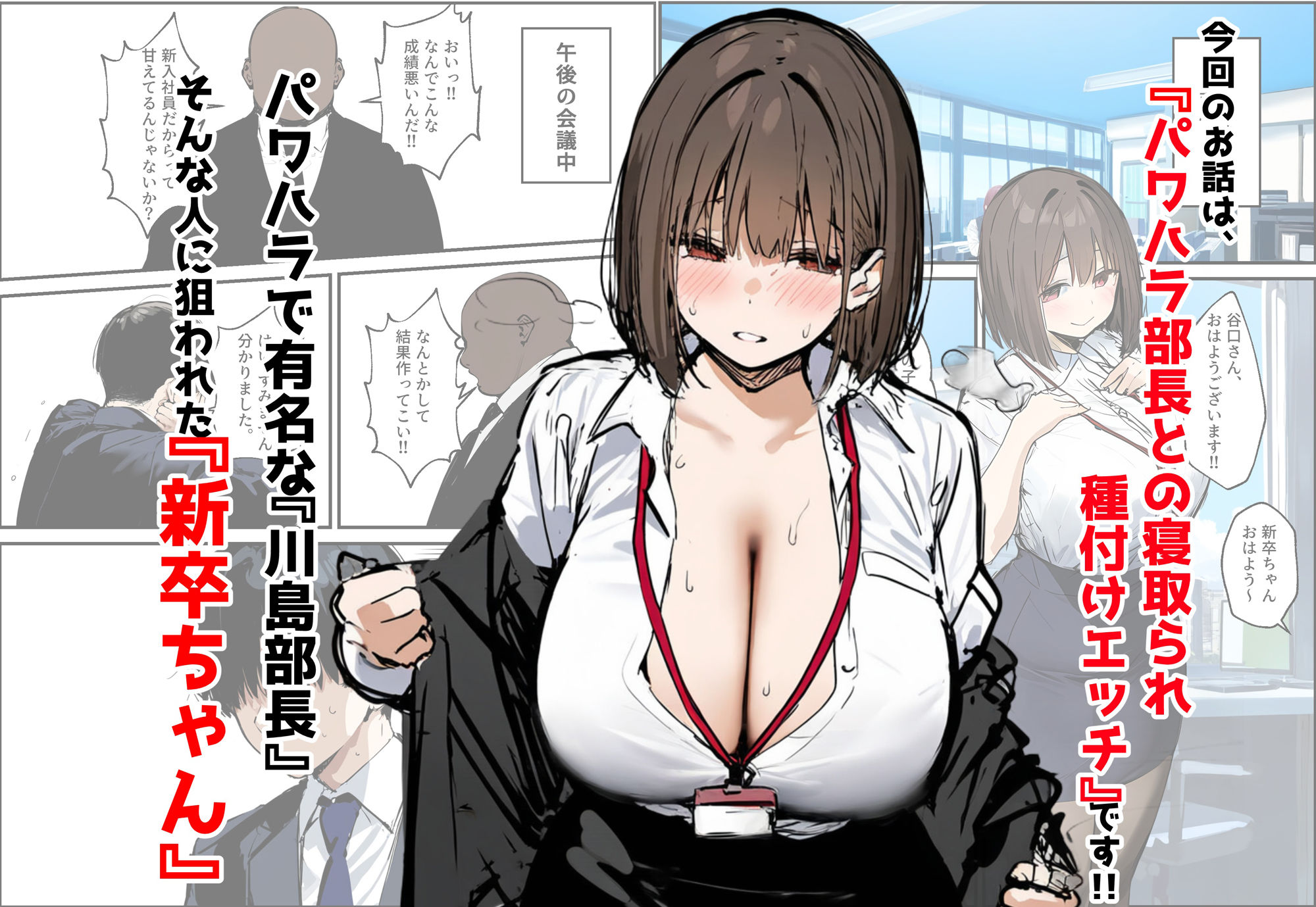 皆が狙ってる新卒ちゃんを寝取らせてみた3 〜パワハラ部長との寝取られSEX編〜 サンプル1ページ目