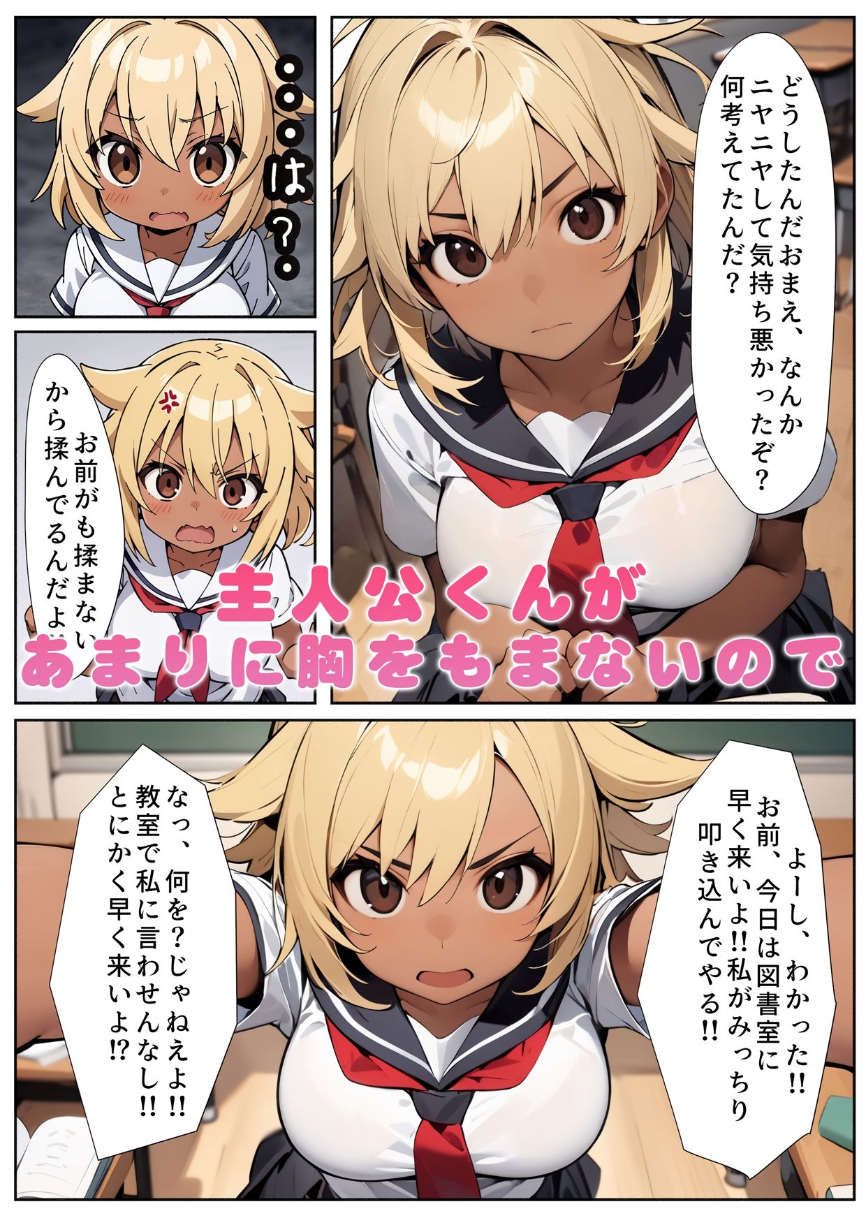 巨乳めちゃくちゃもませてくれる図書委員のギャル サンプル2ページ目