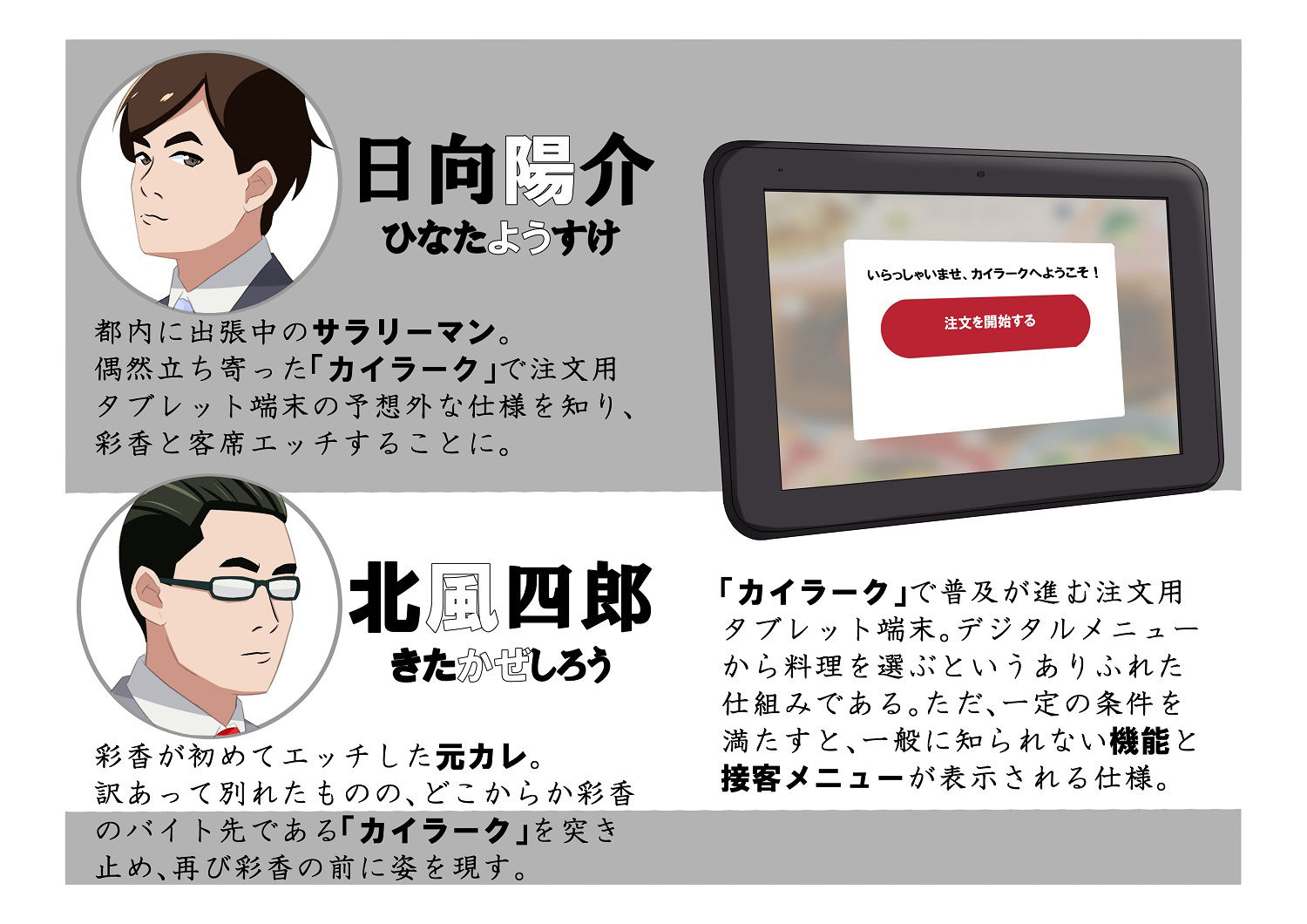 ファミレスのタブレットでバイト娘に客席エッチを注文してみた サンプル2ページ目