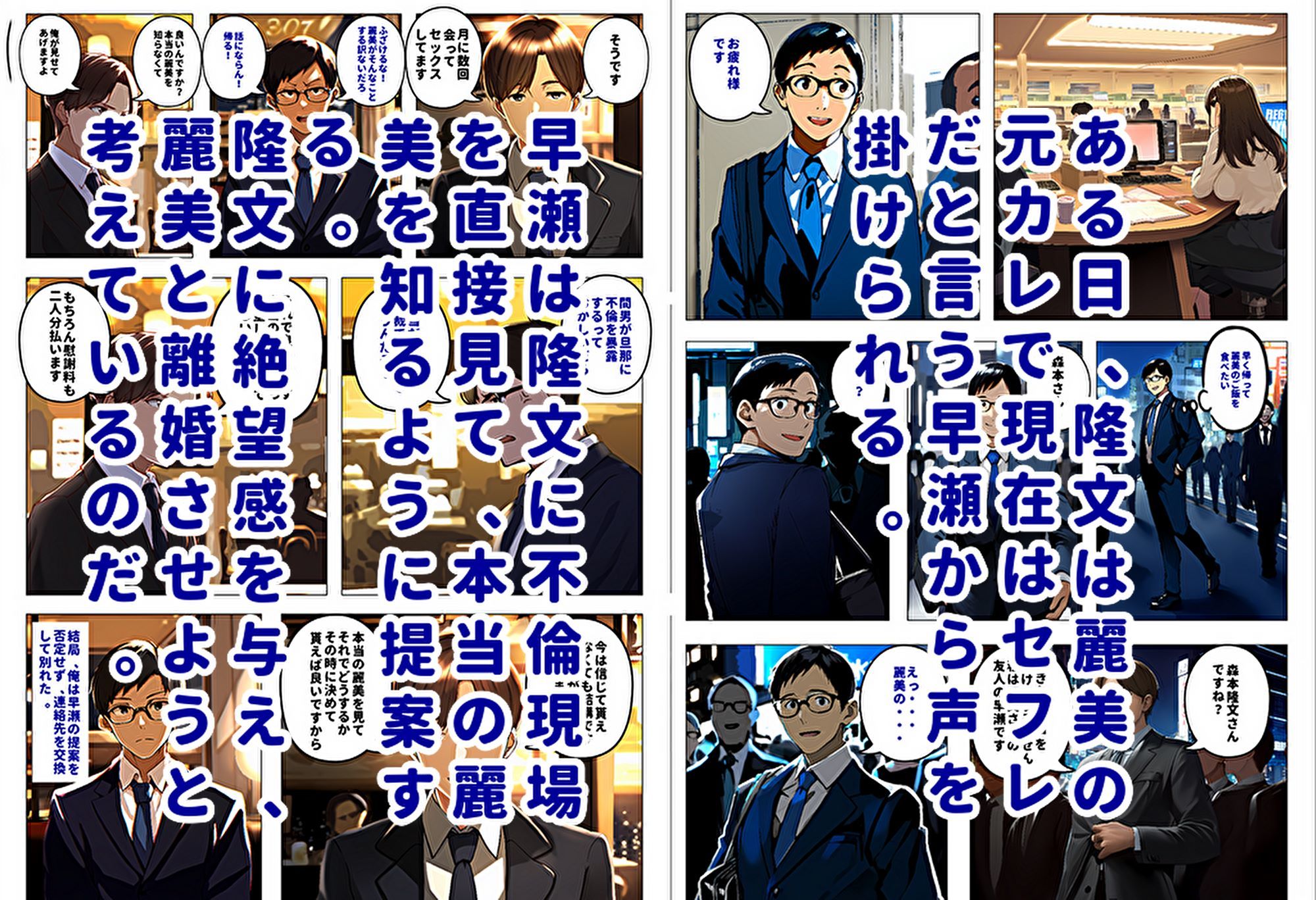 間男の提案に乗って不倫現場を目撃したら、最愛の妻が土下座してセックスのお願いをした。 サンプル2ページ目