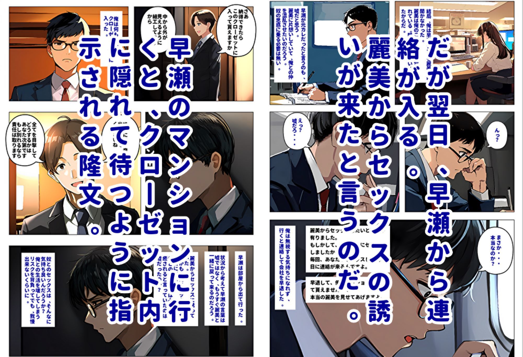 間男の提案に乗って不倫現場を目撃したら、最愛の妻が土下座してセックスのお願いをした。 サンプル4ページ目