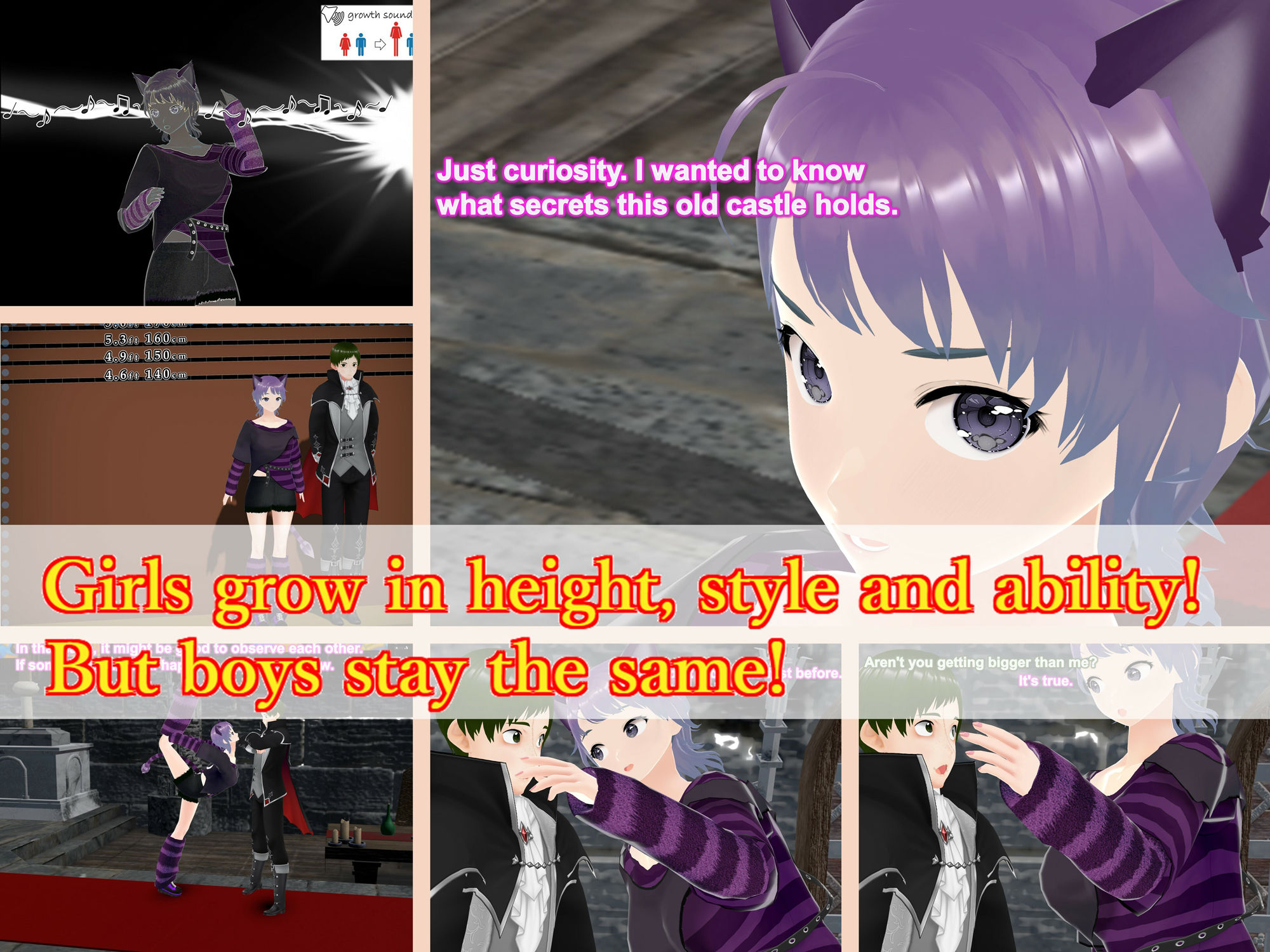 Outgrowing only girls， Overtake boys， Growth sound. Drama Club Arc サンプル8ページ目