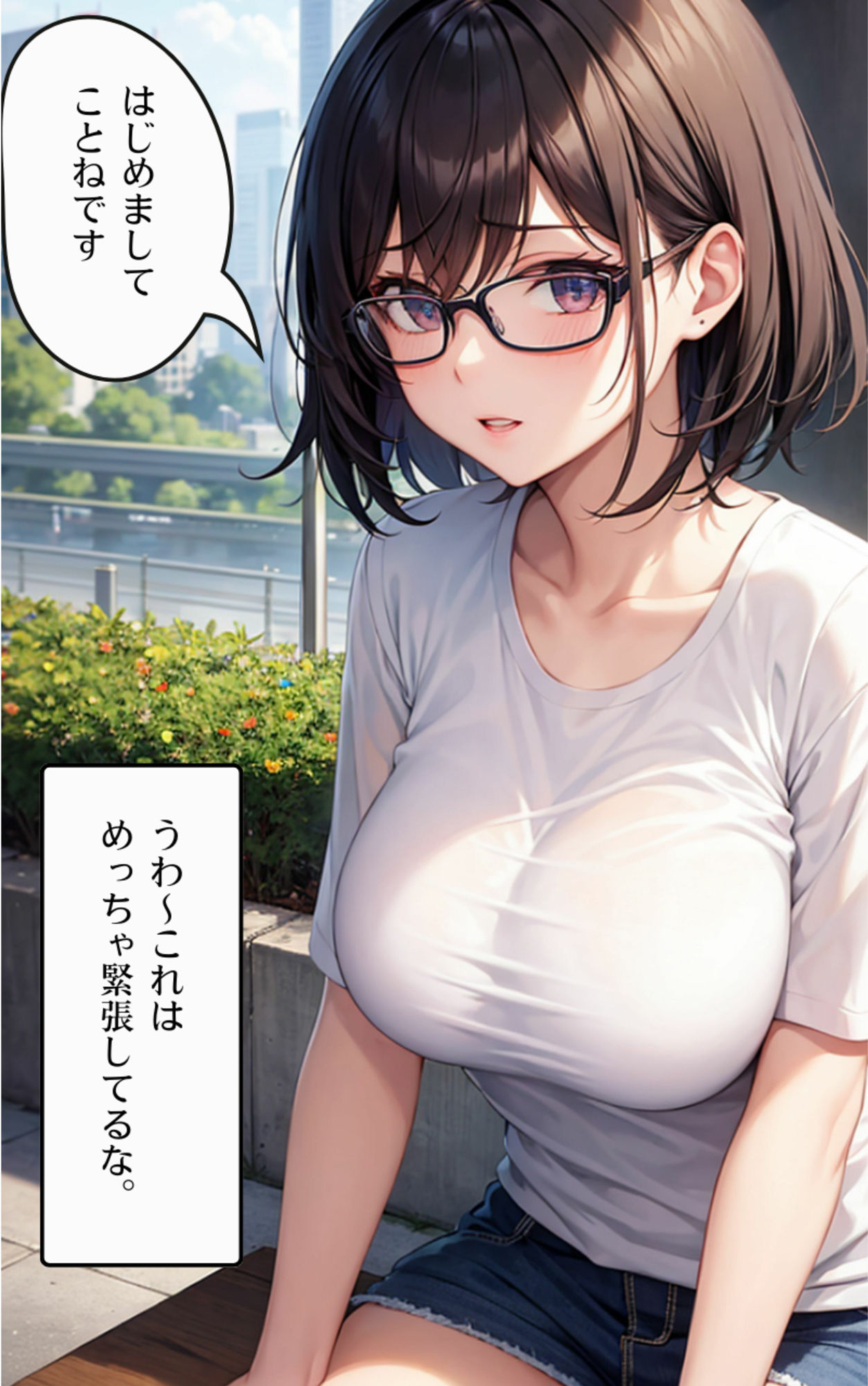 マッチングアプリで出会った陰キャ巨乳がえちえちだった件 サンプル1ページ目