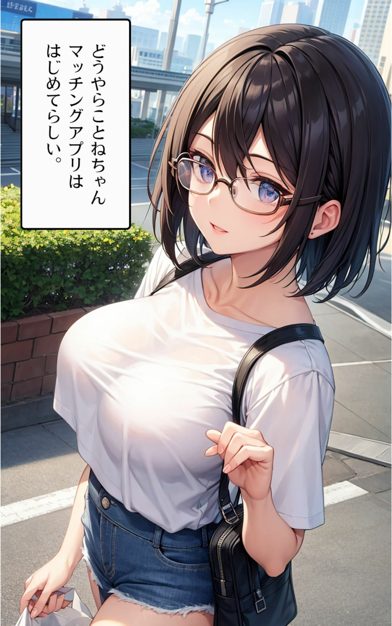マッチングアプリで出会った陰キャ巨乳がえちえちだった件 サンプル2ページ目