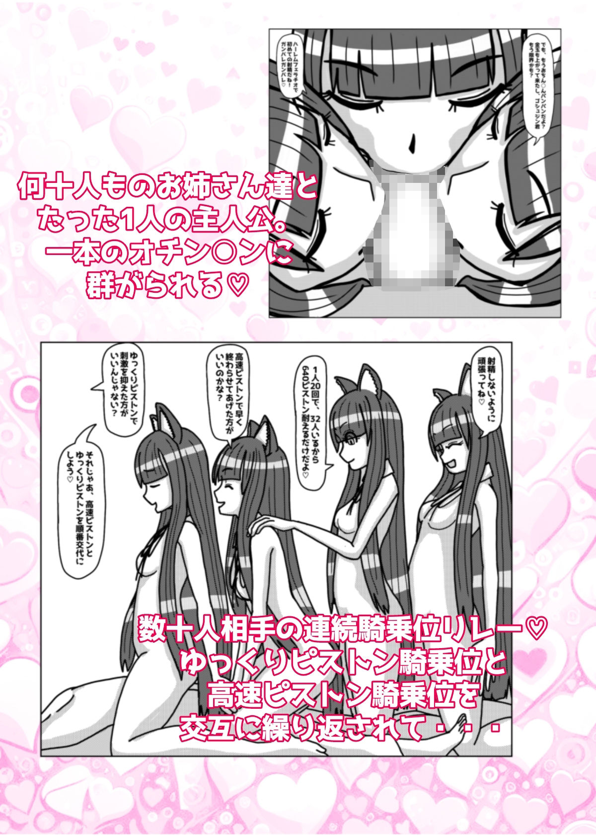 ネコミミお姉さんを集めるゲームでハーレムを作ったつもりが集団逆レ○プされてラブラブ監禁される話 サンプル2ページ目