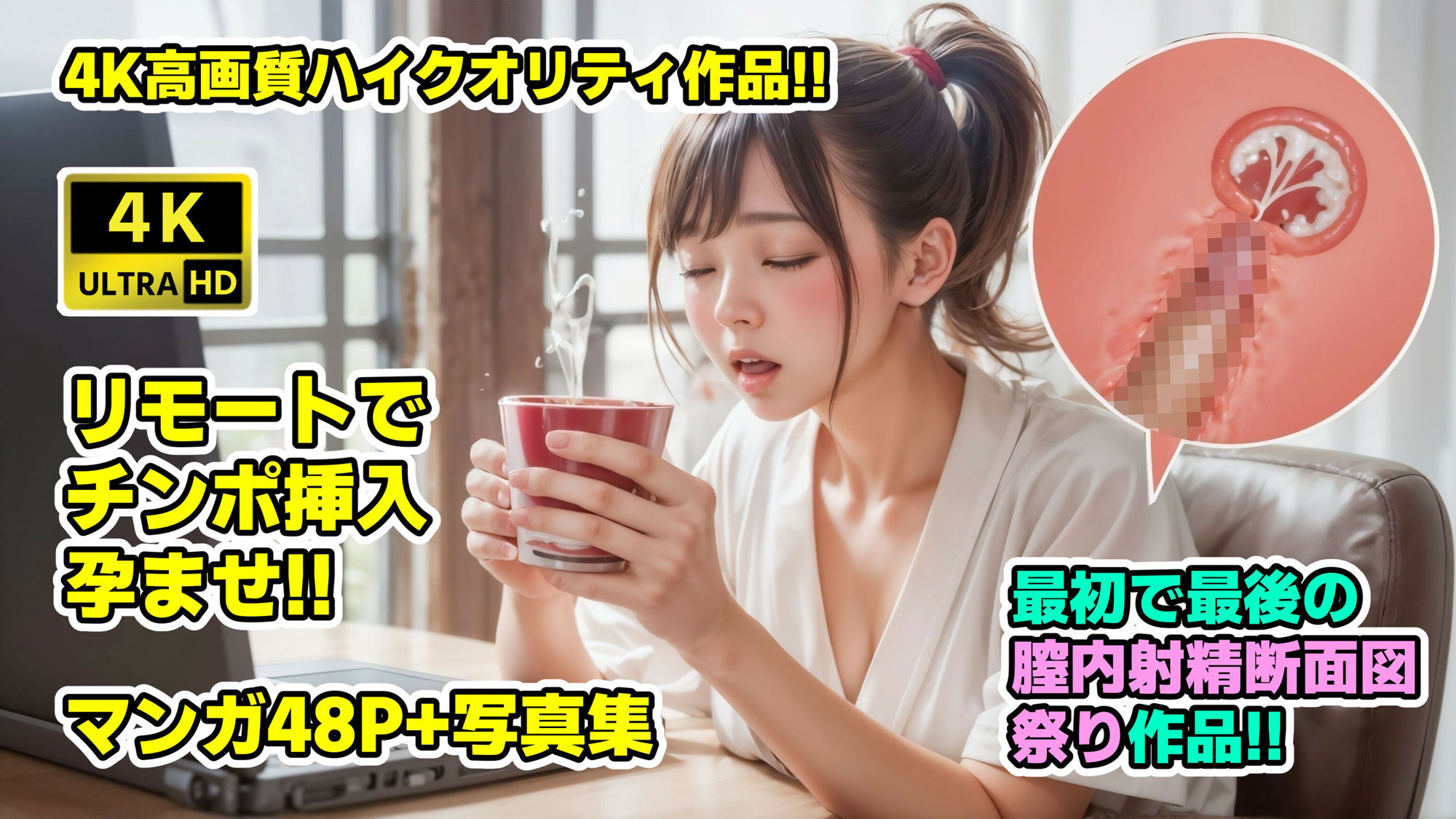 リモート孕ませおじさん【4Kマンガ＋写真集】悪魔のオナホールで遠隔中出し サンプル1ページ目