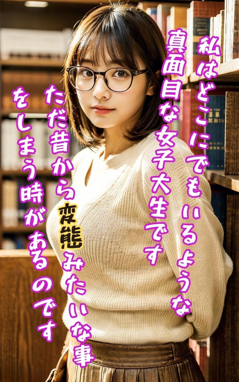 図書館で内緒で××することに虜になった私の体験 サンプル1ページ目