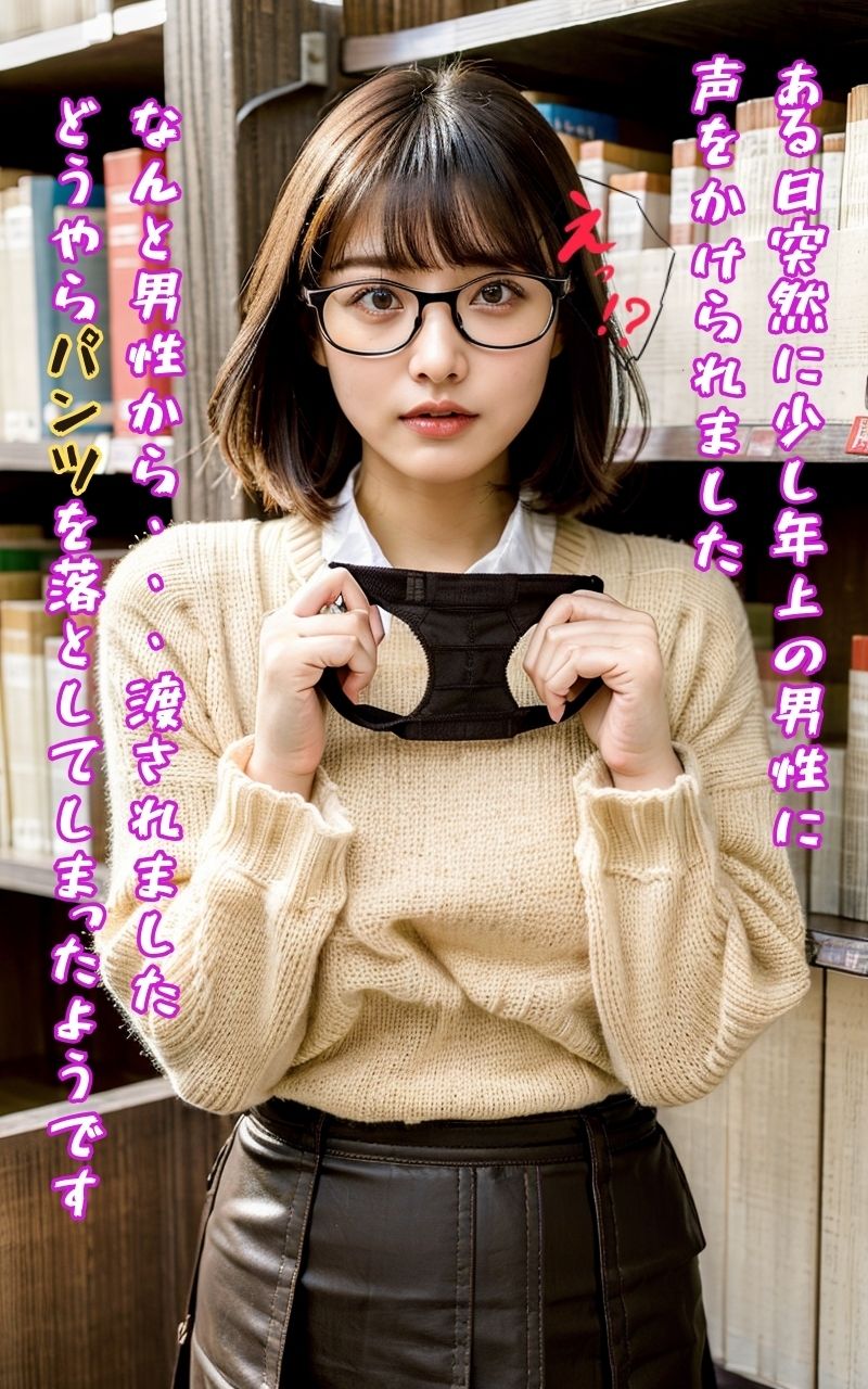 図書館で内緒で××することに虜になった私の体験 サンプル6ページ目
