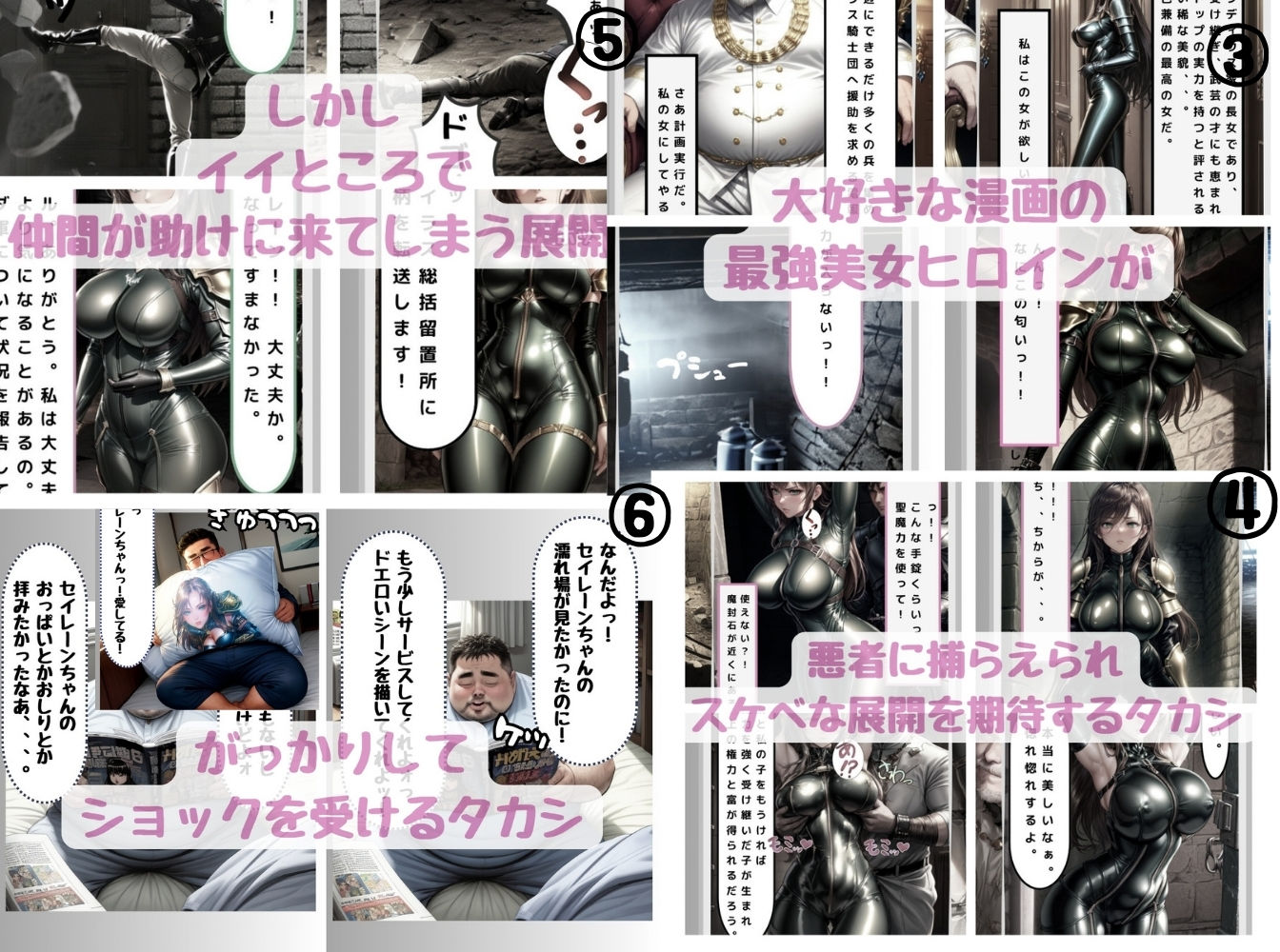 漫画の悪役に転生したオジサンが最強美女ヒロインに〇〇しちゃう話 サンプル2ページ目