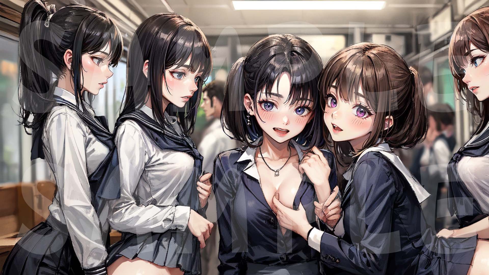 秘密の制服電車 「あのぉ 次は 私も、いいですか？」vol.6 サンプル1ページ目