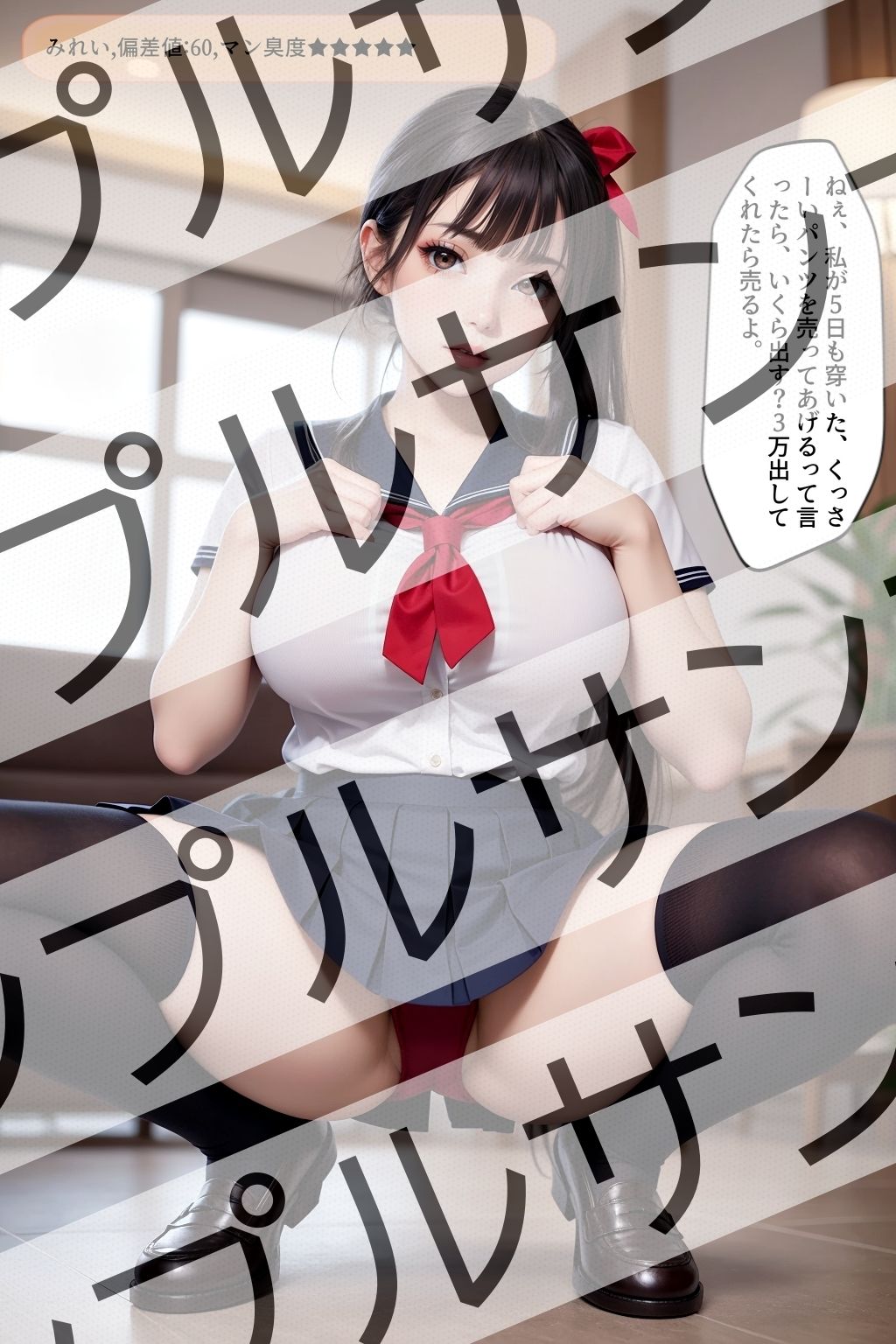 上から目線のセーラー服JKのしゃがみパンチラ vol.1 サンプル3ページ目