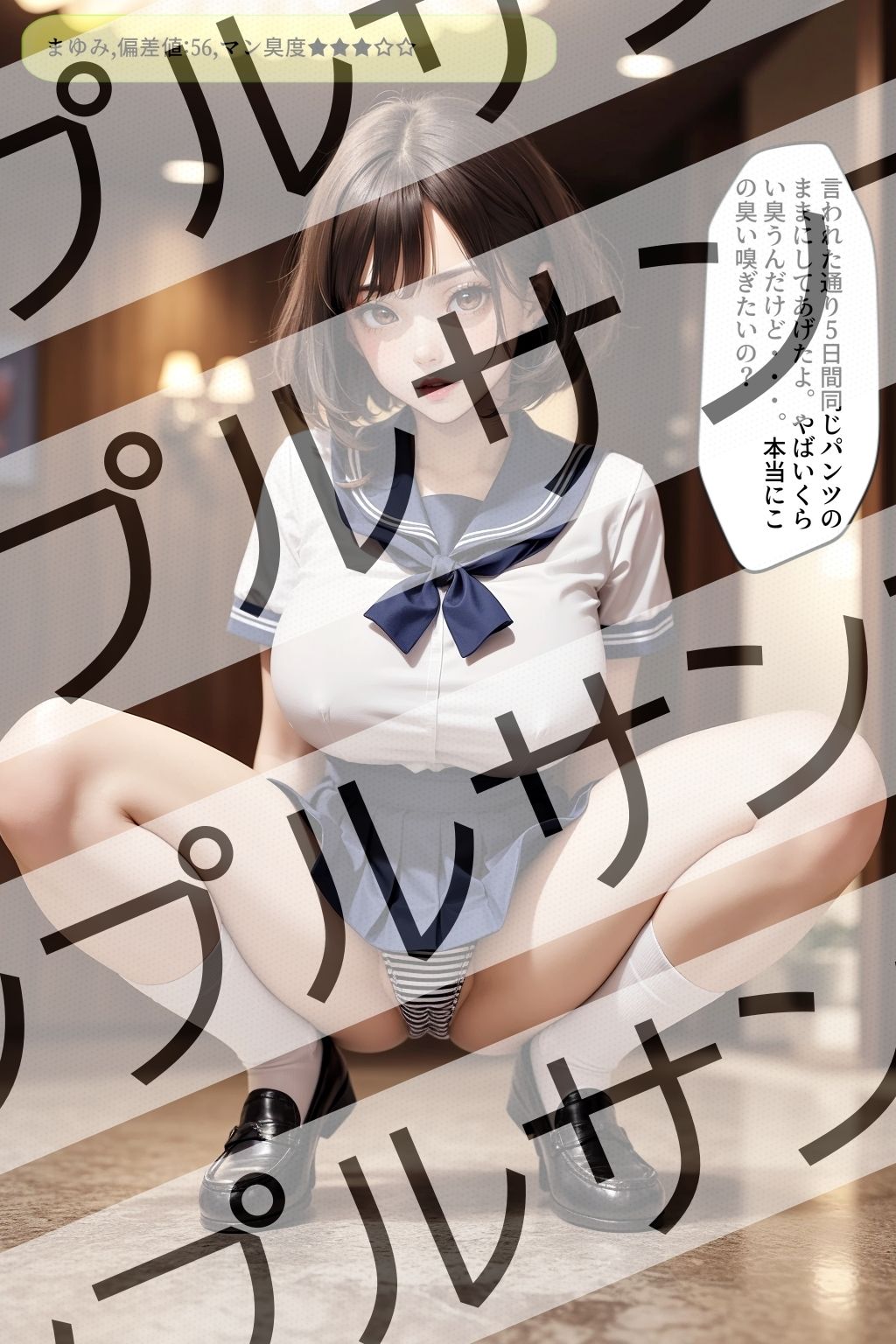 上から目線のセーラー服JKのしゃがみパンチラ vol.1 サンプル4ページ目