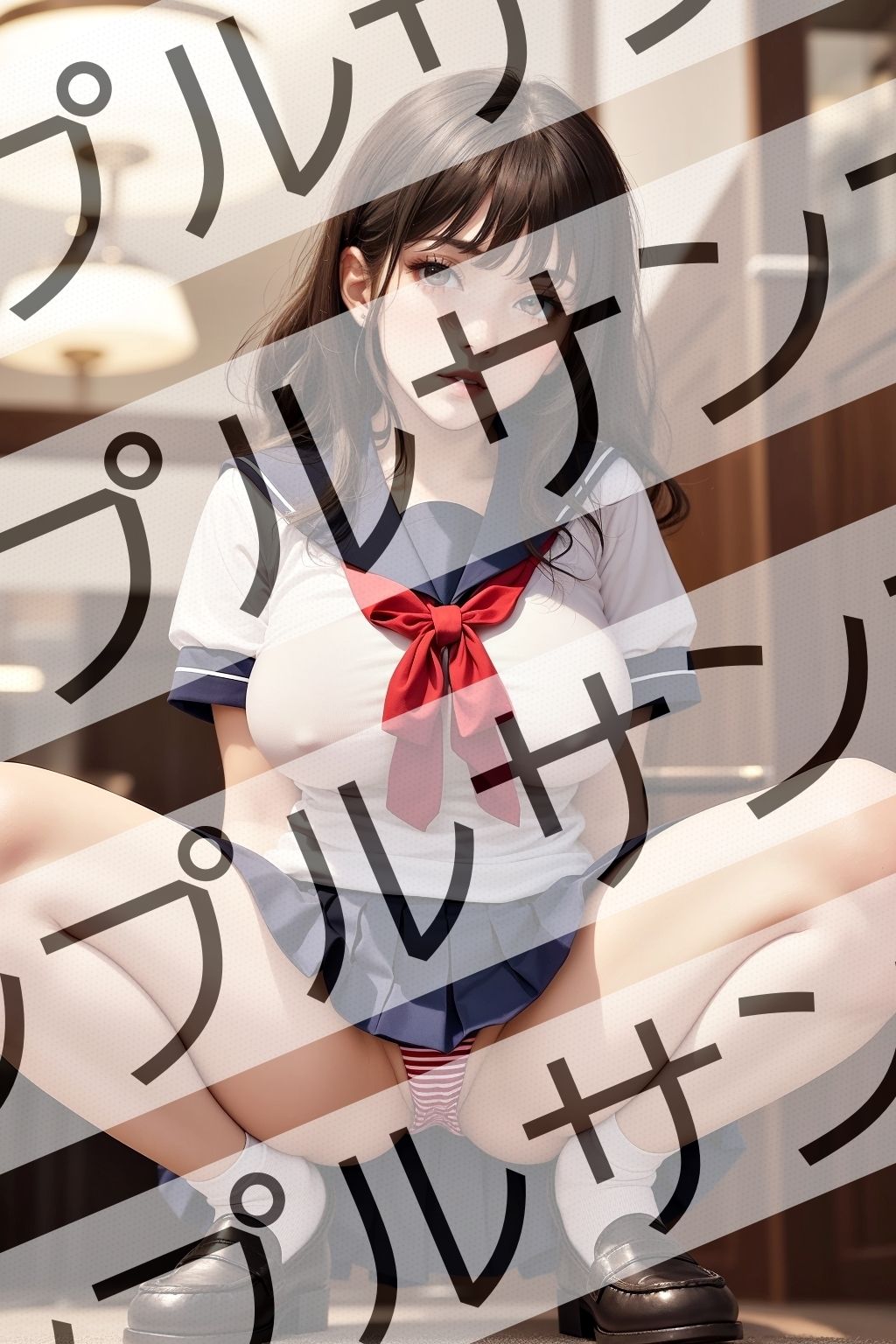 上から目線のセーラー服JKのしゃがみパンチラ vol.1 サンプル7ページ目