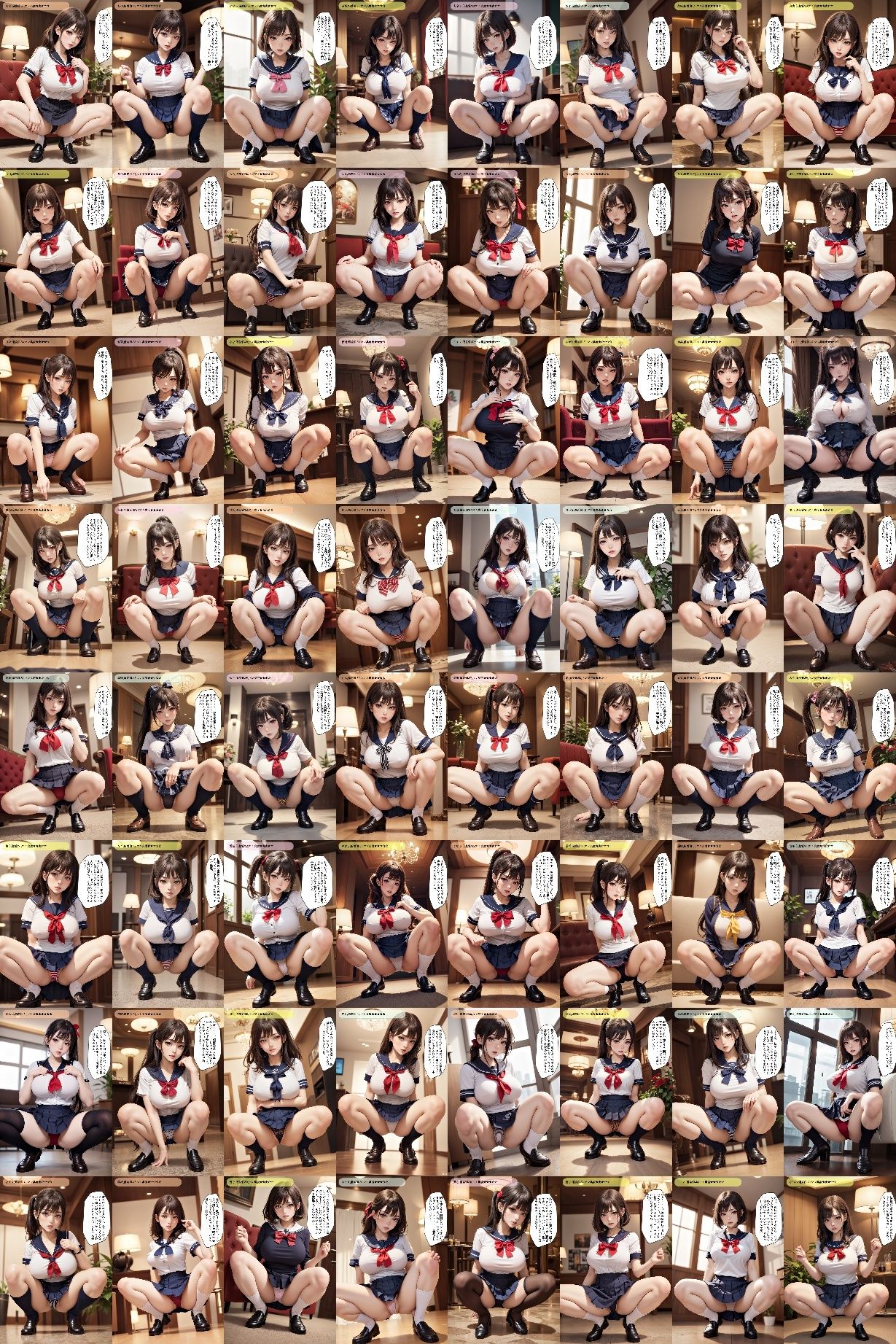上から目線のセーラー服JKのしゃがみパンチラ vol.1 サンプル8ページ目