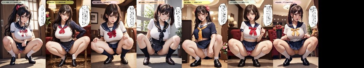 上から目線のセーラー服JKのしゃがみパンチラ vol.1 サンプル10ページ目