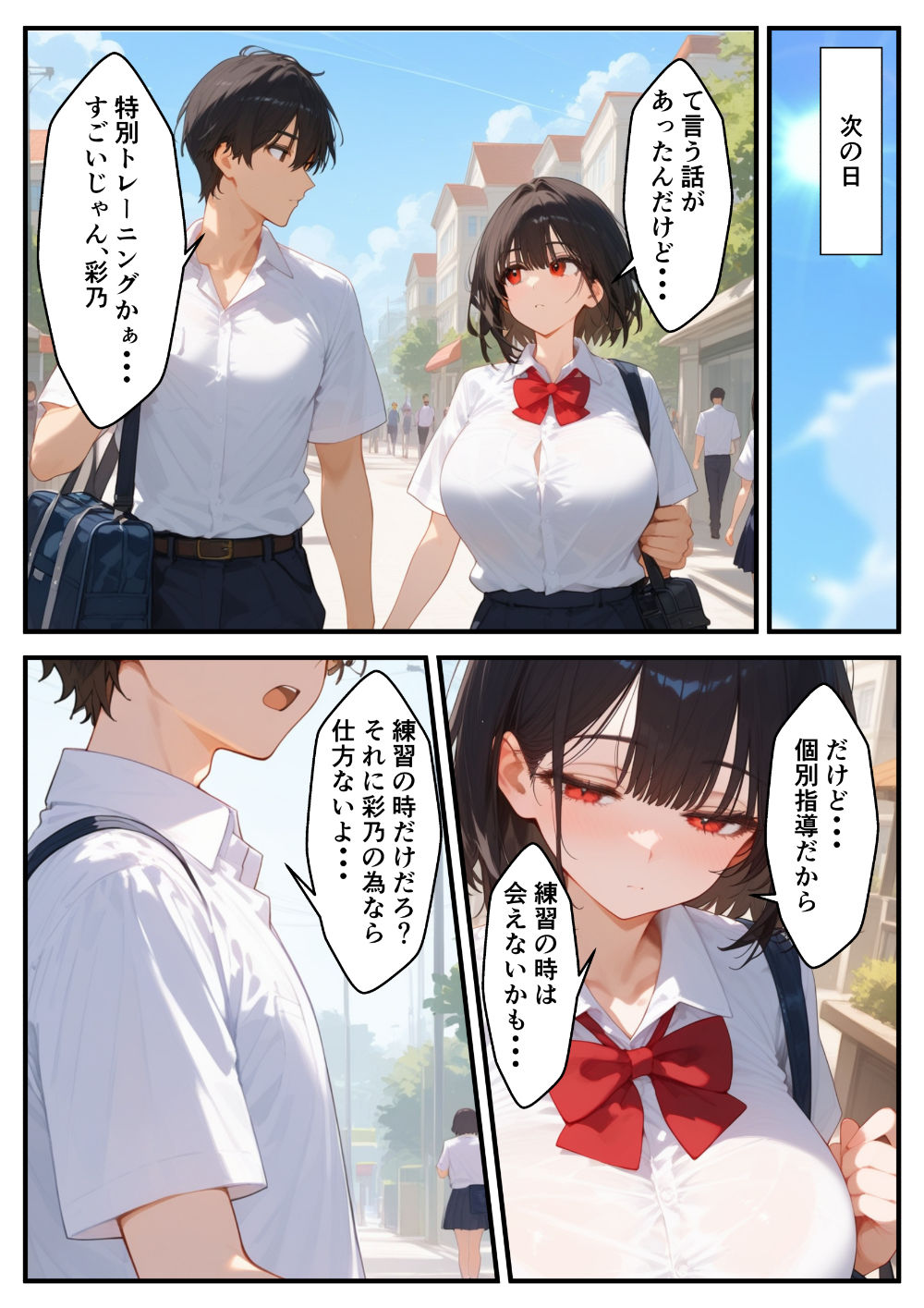 陸上女子の彼女が寝取られる話 サンプル5ページ目
