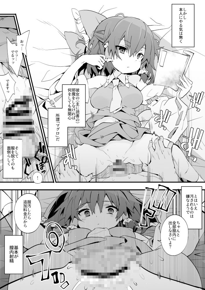 お金を払えばヤらせてくれるマグロ霊夢さん サンプル3ページ目