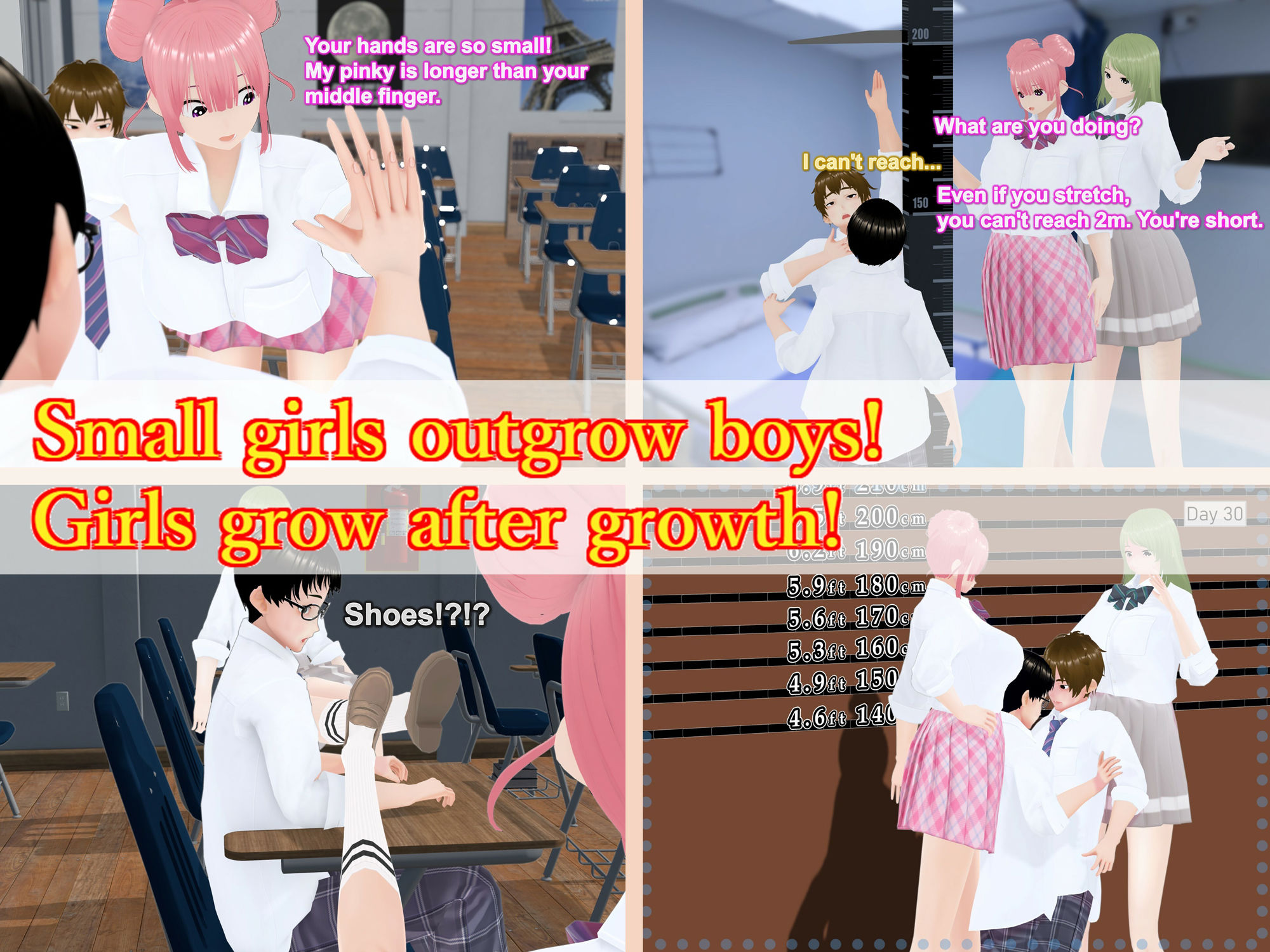 Outgrowing only girls， Overtake boys， Growth sound. Classmate Arc サンプル2ページ目