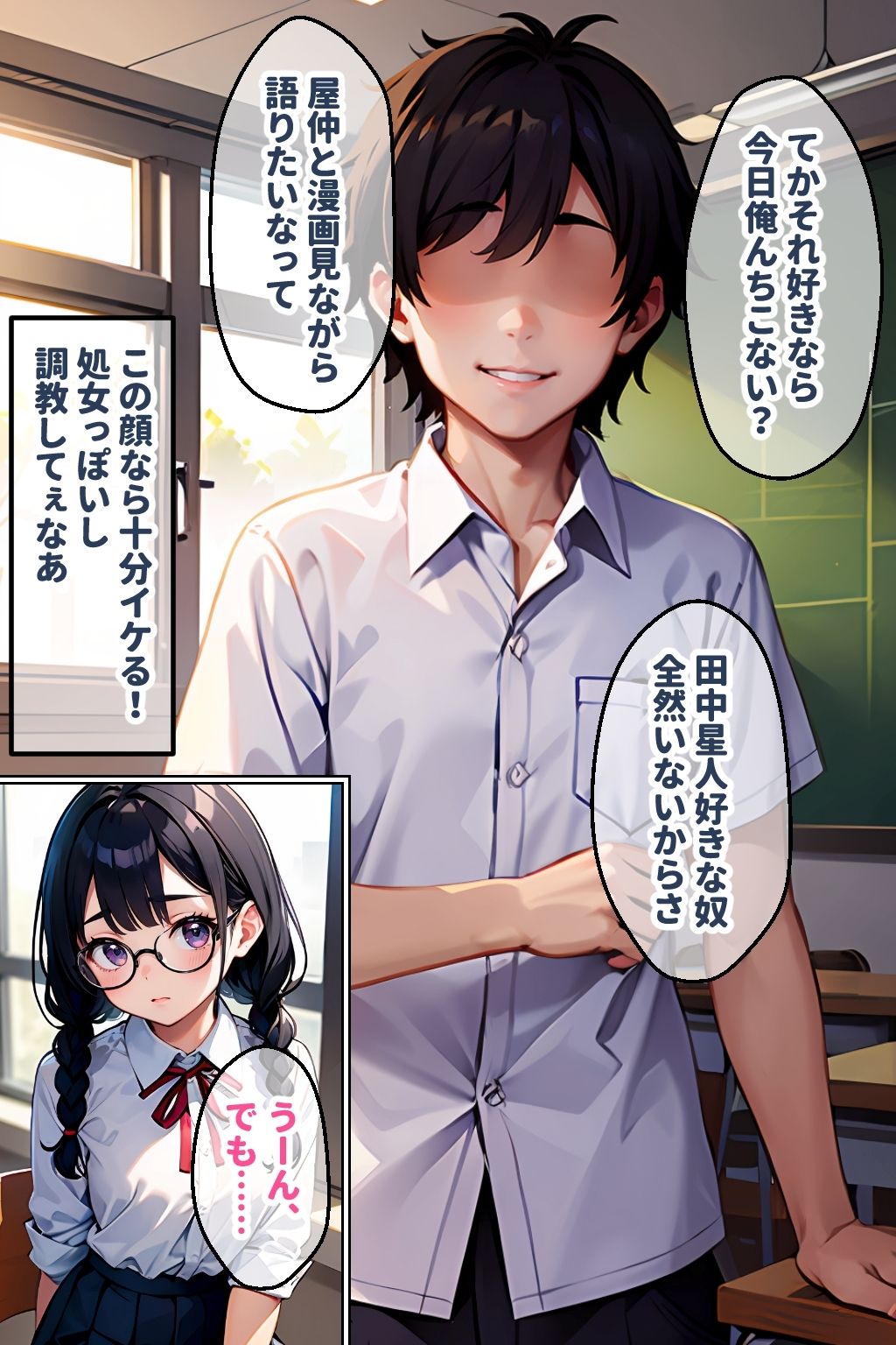 地味なオタク娘を俺好みに調教してみた サンプル2ページ目