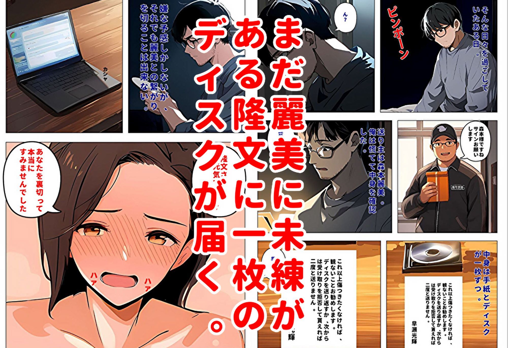 間男の提案に乗って不倫現場を目撃したら、最愛の妻が土下座してセックスのお願いをした。後編ルート1「寝取られビデオレター編」 サンプル2ページ目