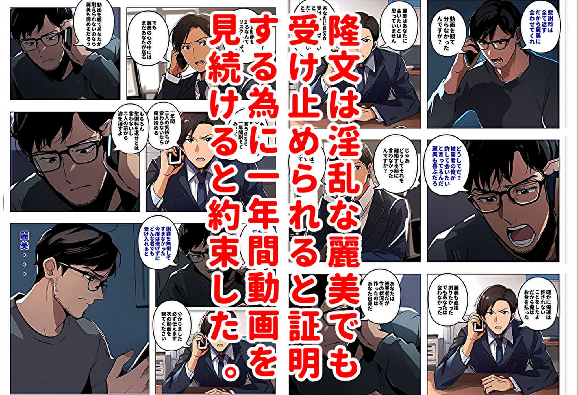 間男の提案に乗って不倫現場を目撃したら、最愛の妻が土下座してセックスのお願いをした。後編ルート1「寝取られビデオレター編」 サンプル5ページ目