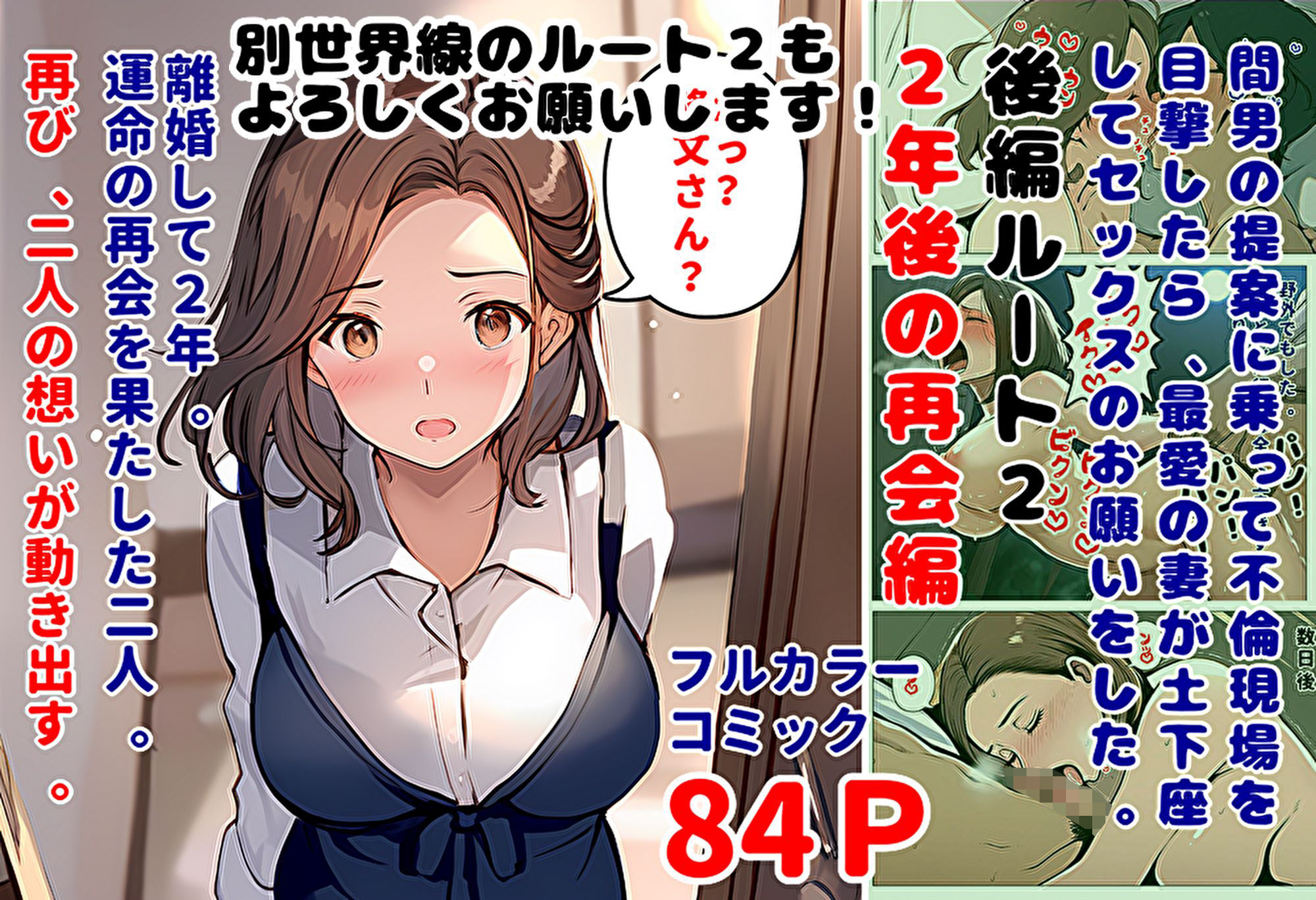 間男の提案に乗って不倫現場を目撃したら、最愛の妻が土下座してセックスのお願いをした。後編ルート1「寝取られビデオレター編」 サンプル10ページ目