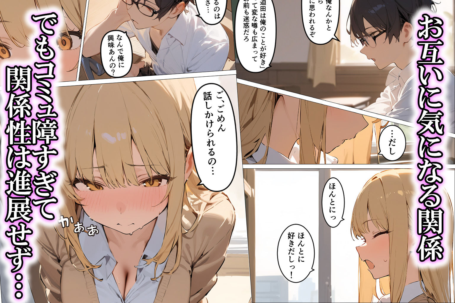 オタクに優しいギャルと両想いだったのにデカチン男に寝取られる話 サンプル2ページ目