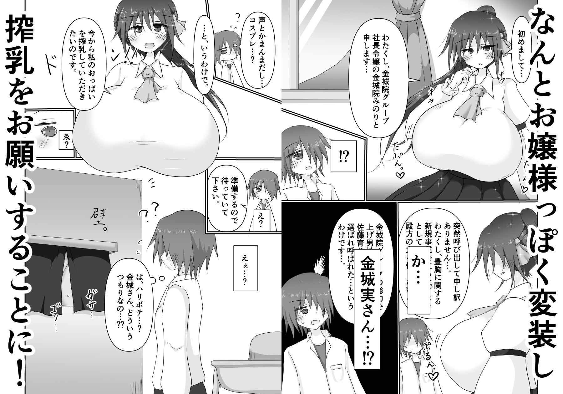地味目お嬢様から搾乳お願いされちゃう本 サンプル2ページ目