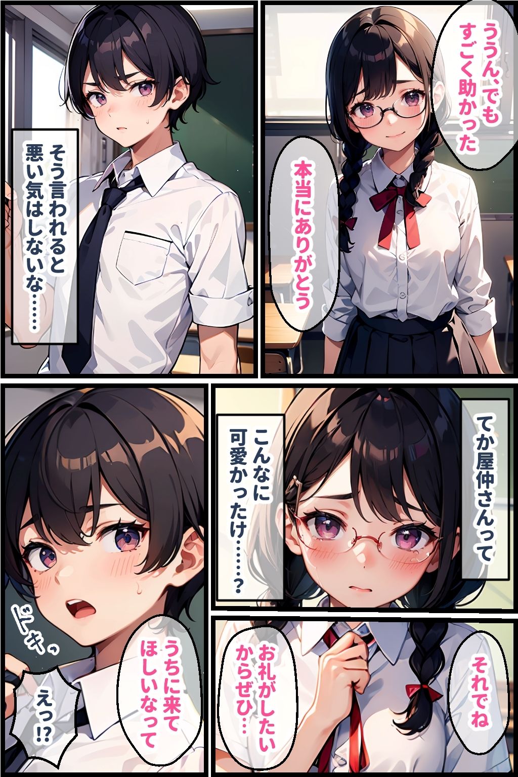 いじめから助けた地味娘からの誘いに乗ると… サンプル3ページ目