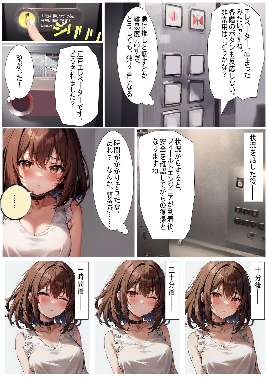 推しと一緒にエレベーターに閉じ込められた サンプル3ページ目