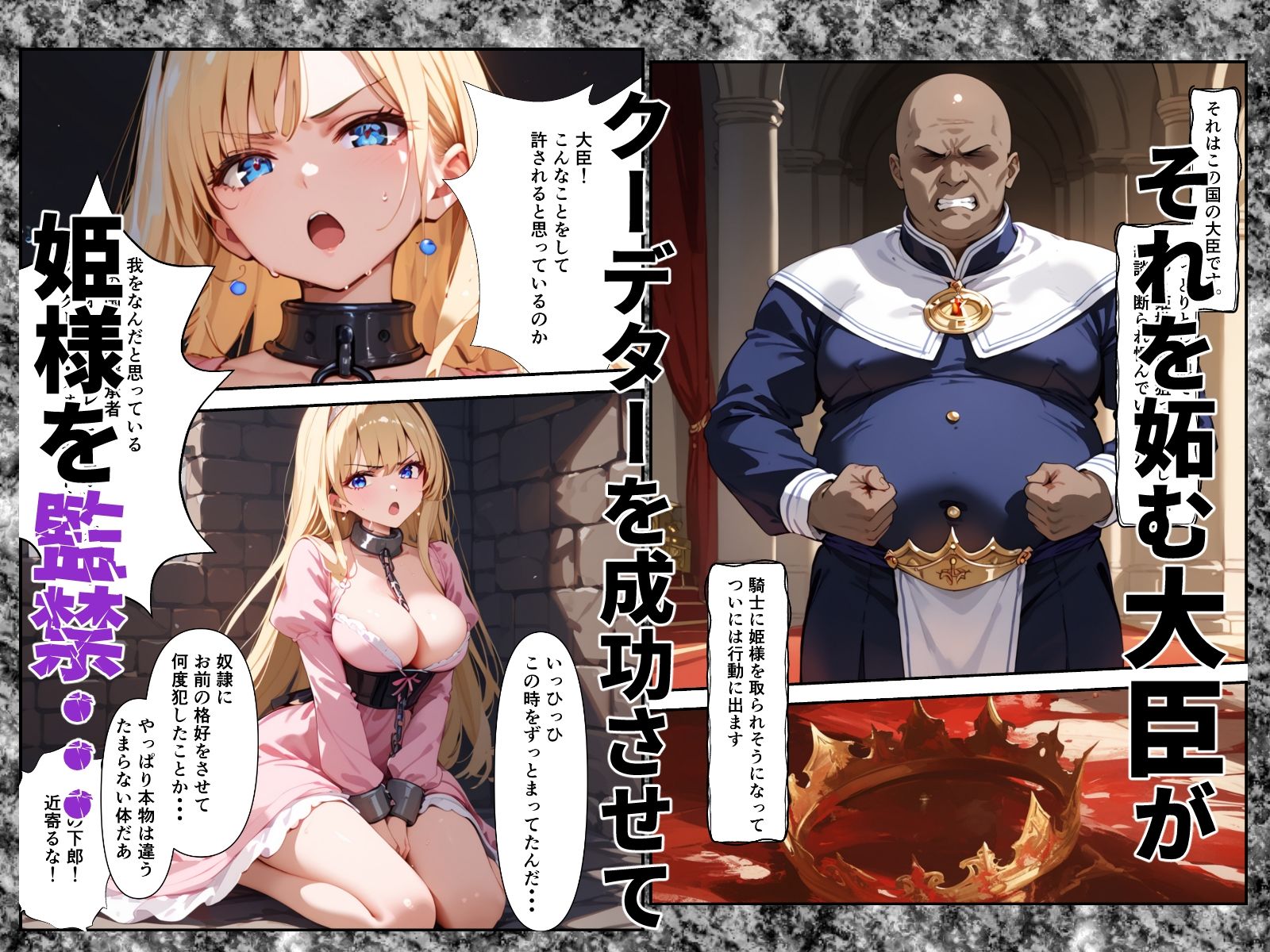 みんなの憧れの姫様がロイヤル肉便器になる話 サンプル2ページ目